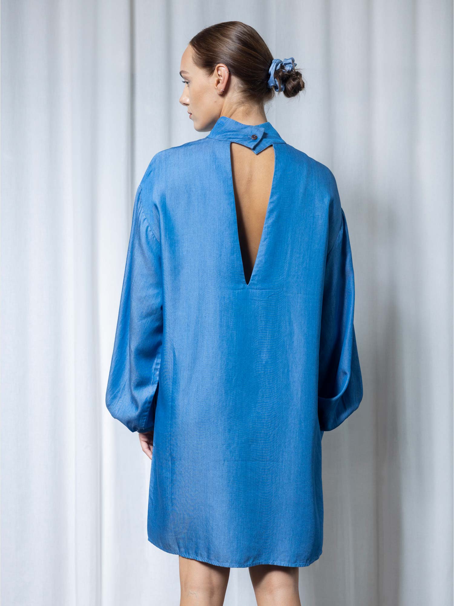 Edgy Dress - Soft Denim Blue