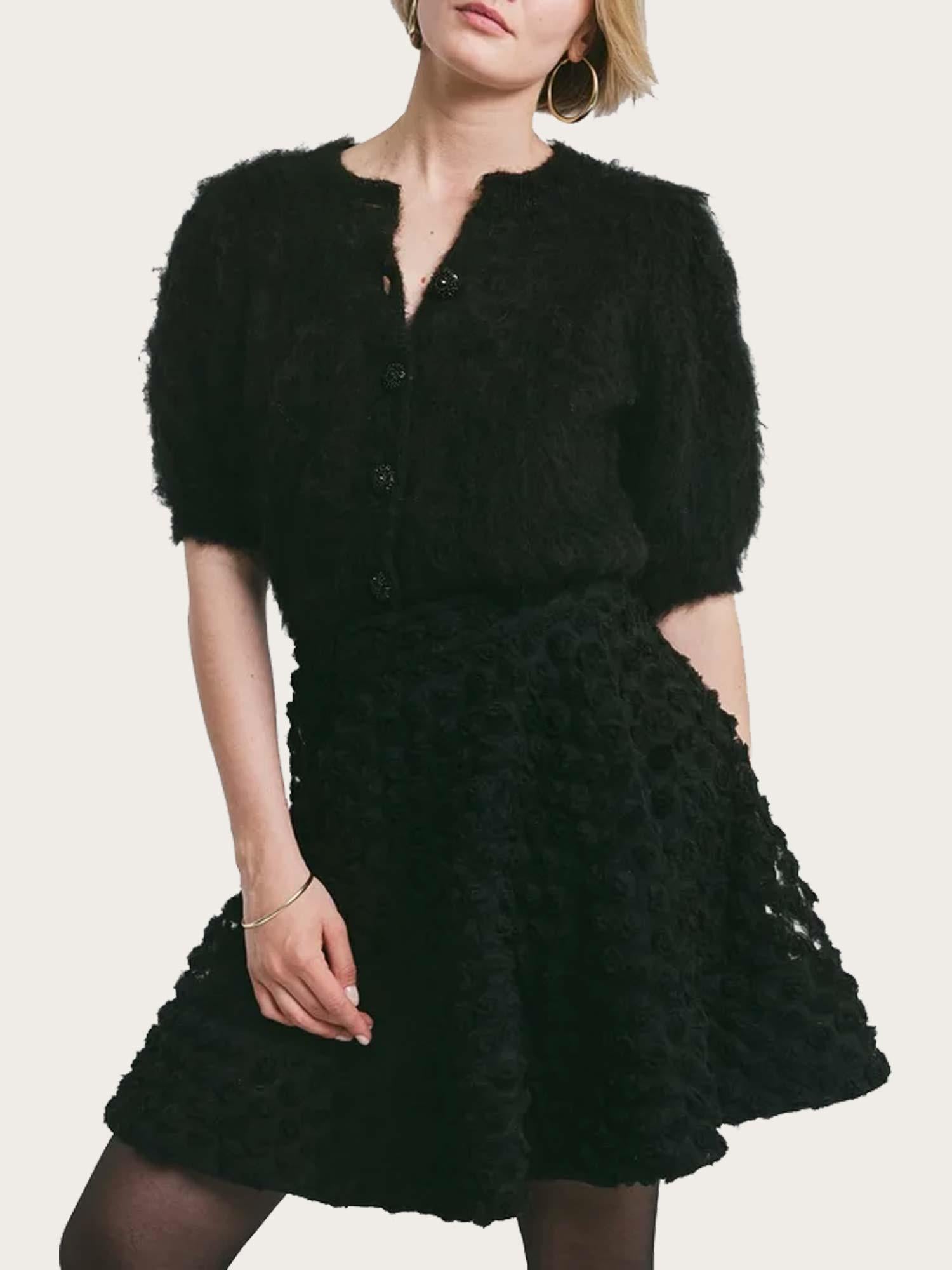 Decorated Mini Skirt - Black