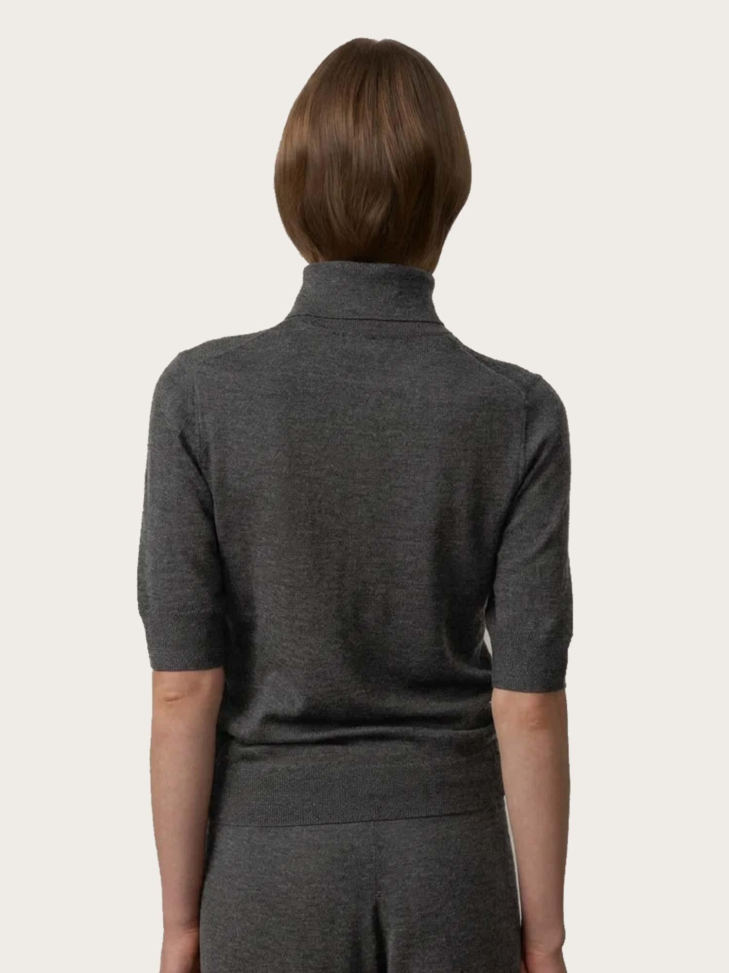 Perry Knit Blouse - Dark Grey