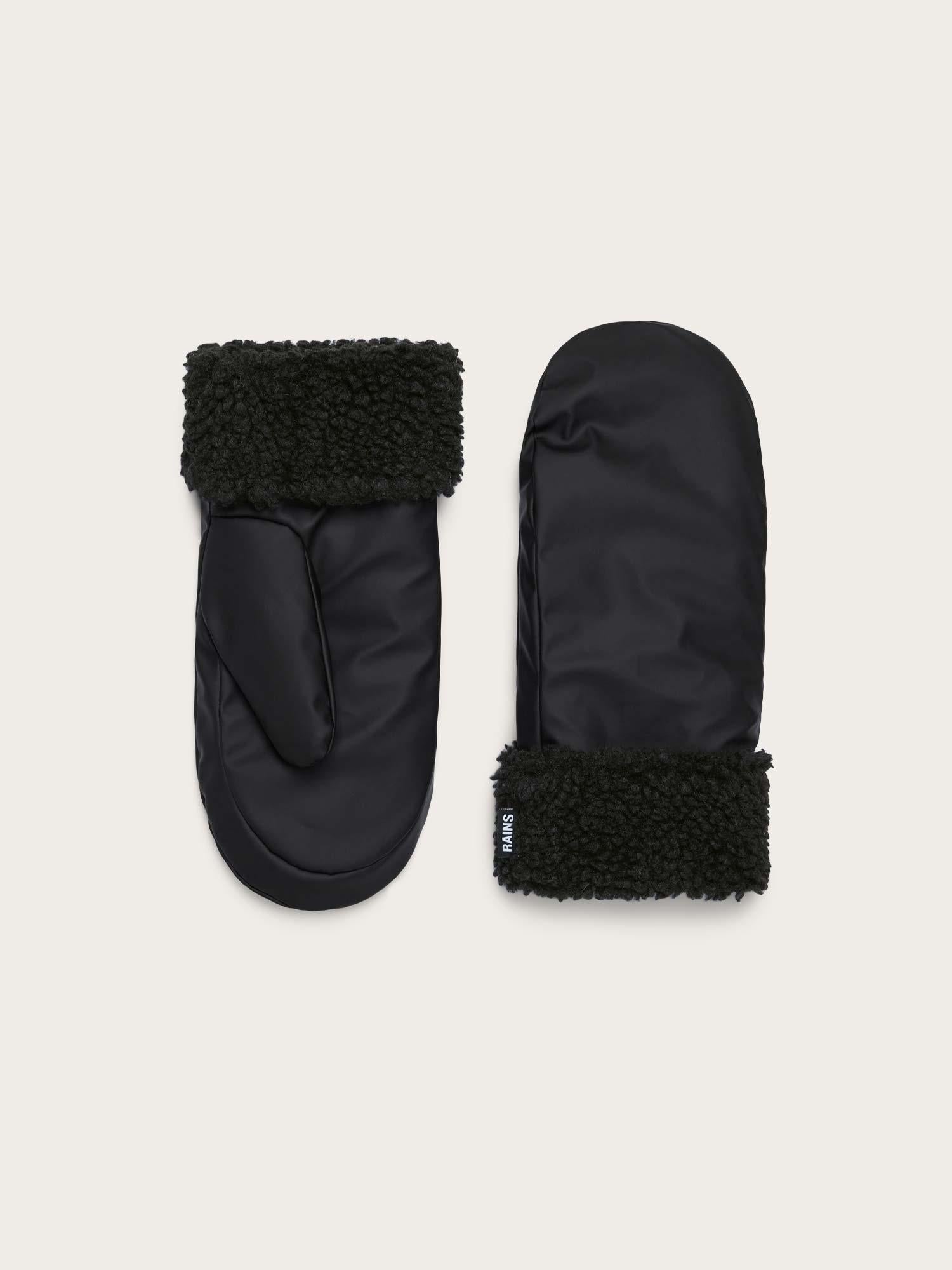 Puffer Fleece Mittens W2T3 - Black