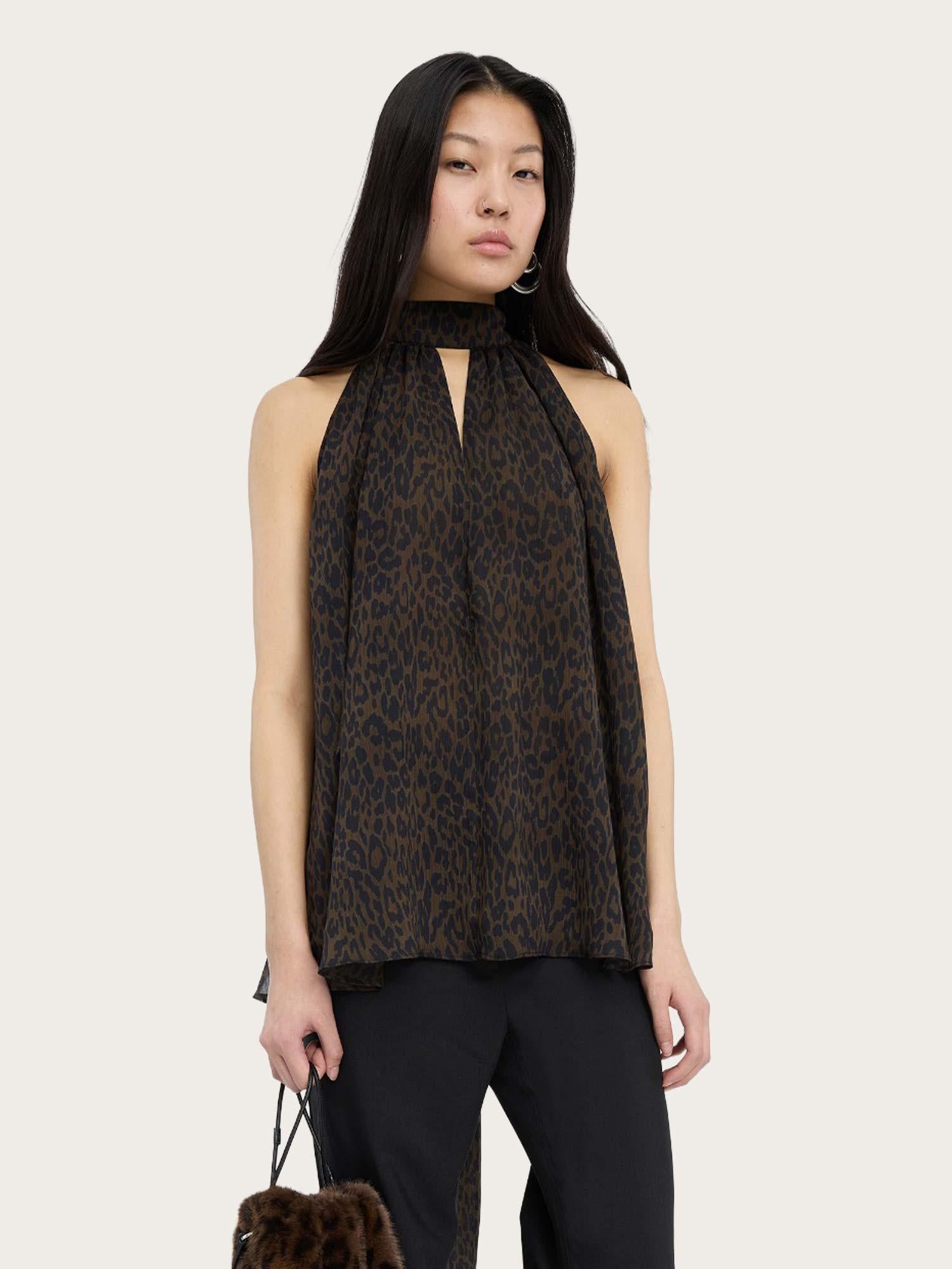 Halterneck Bow Top - Molé comb.
