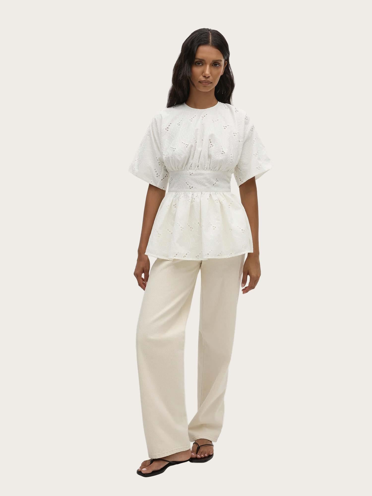 Vilde Top - Birgitta Broderie Anglaise White