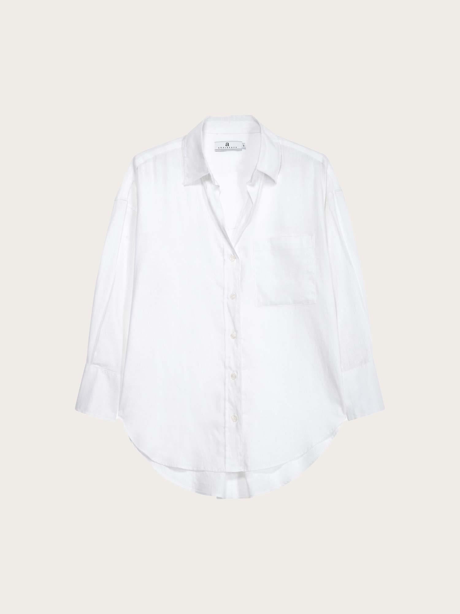 Allen Linen Viscose Shirt - White