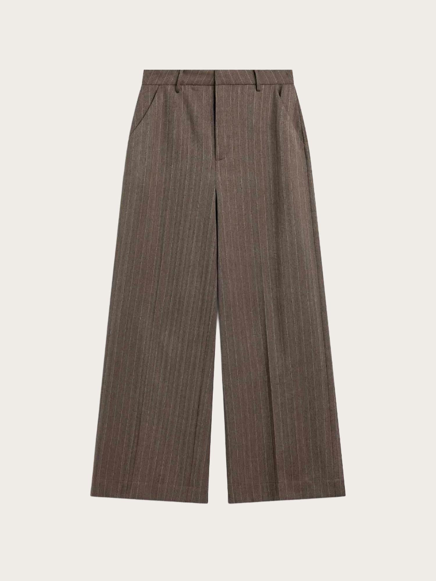 Reign Tailored Structured Pants - Mole Stripe
