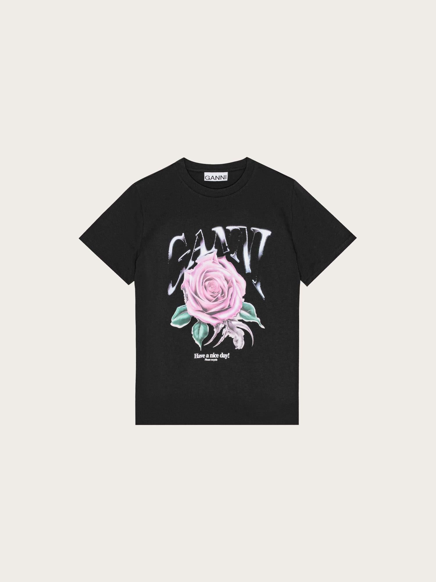 T4002 Basic Jersey Roses Relaxed T-Shirt - Phantom