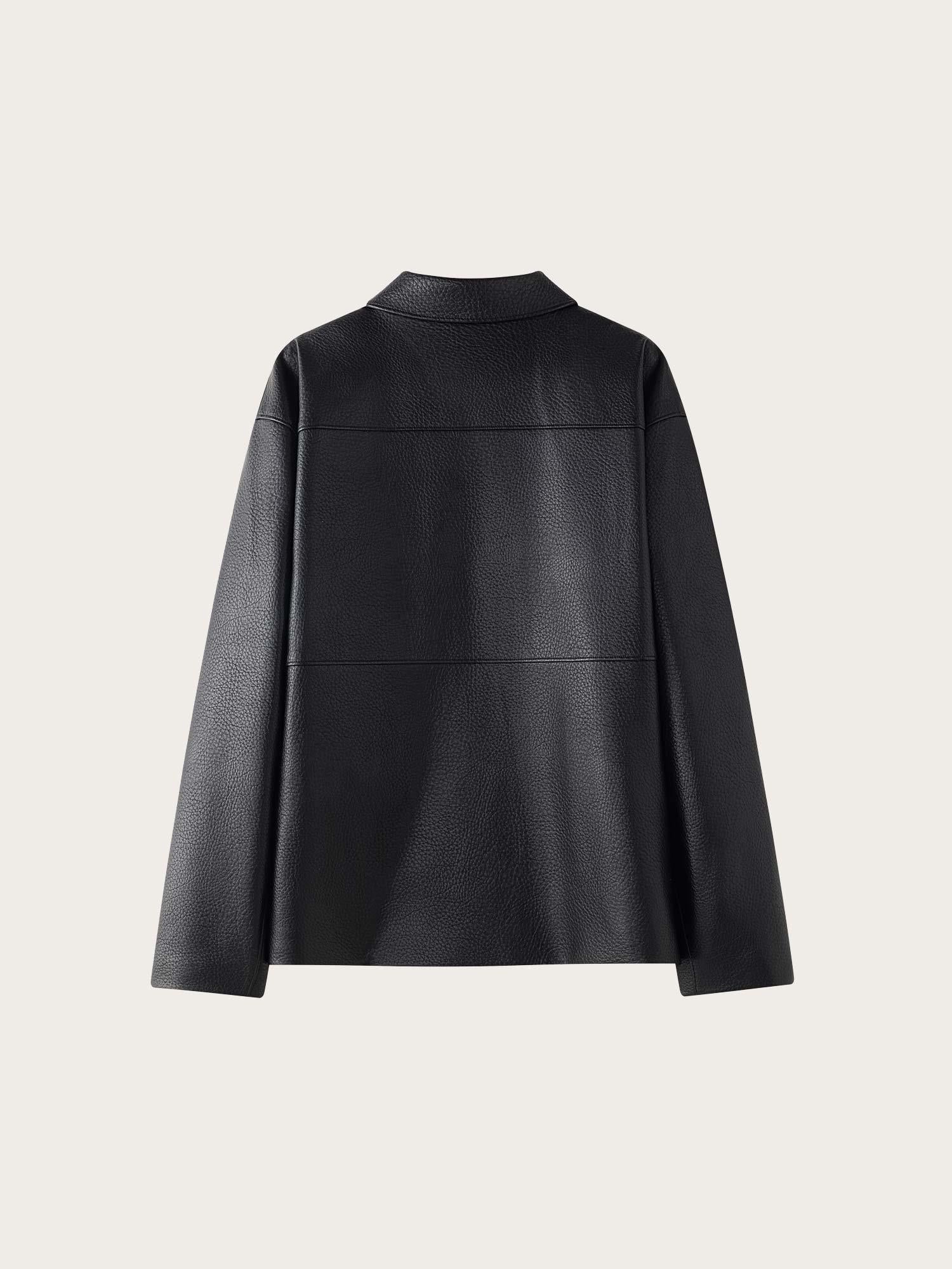 Cosmo Midi Leather Jacket - Black