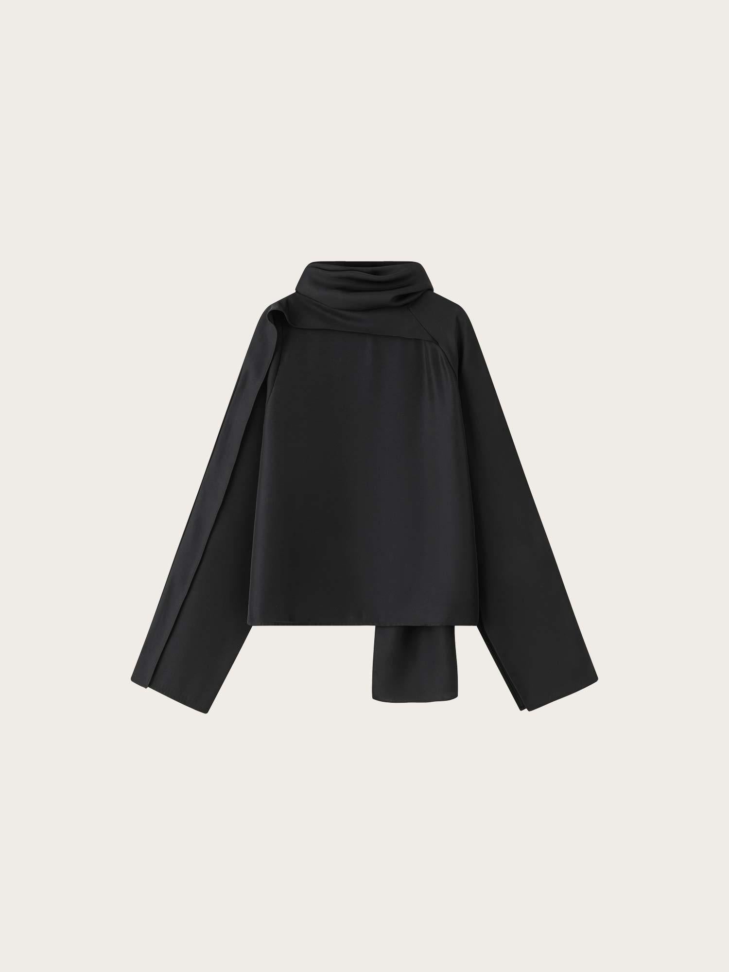 Cosmos Flared Blouse - Black