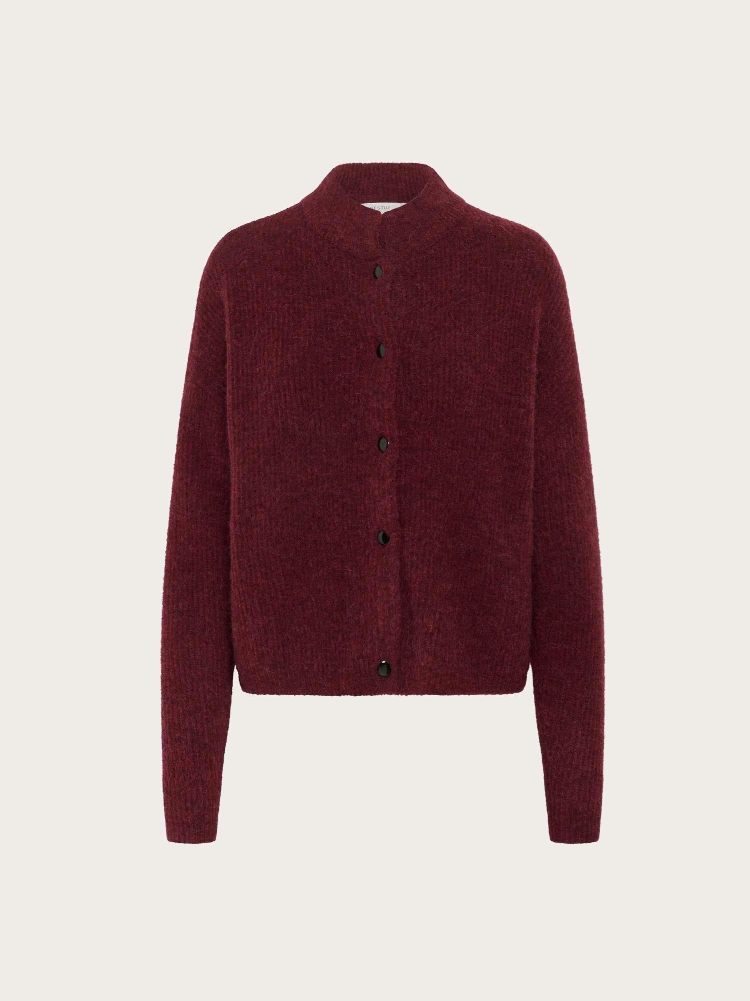 Alpha Short Cardigan - Blood Red Mélange