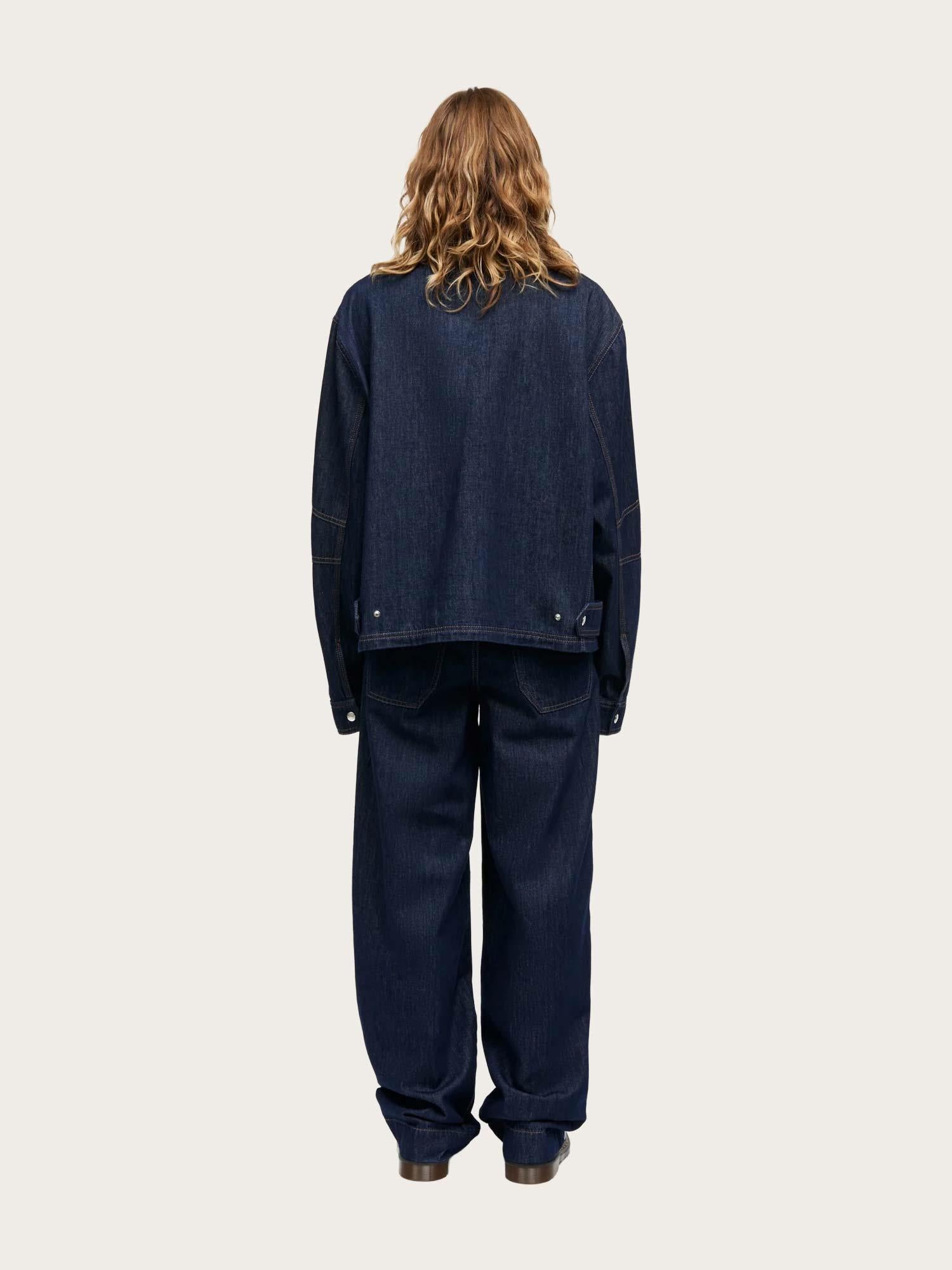 Cosy Denim Solar Jacket - Dark Indigo