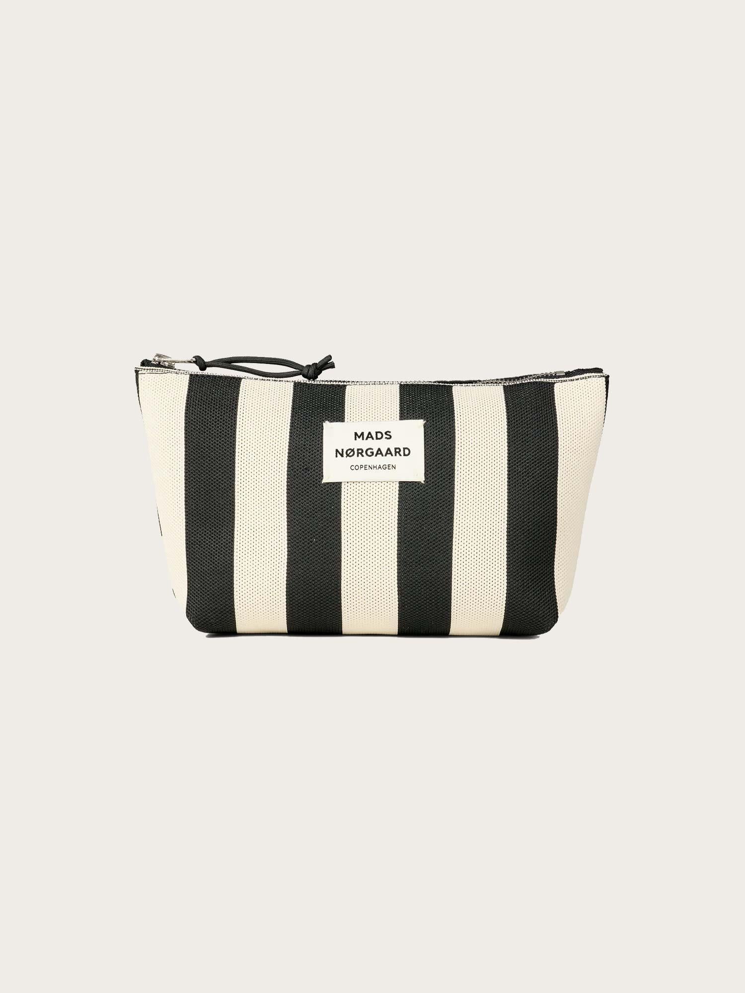 Knit Stripe Hof Make-Up Bag - Black