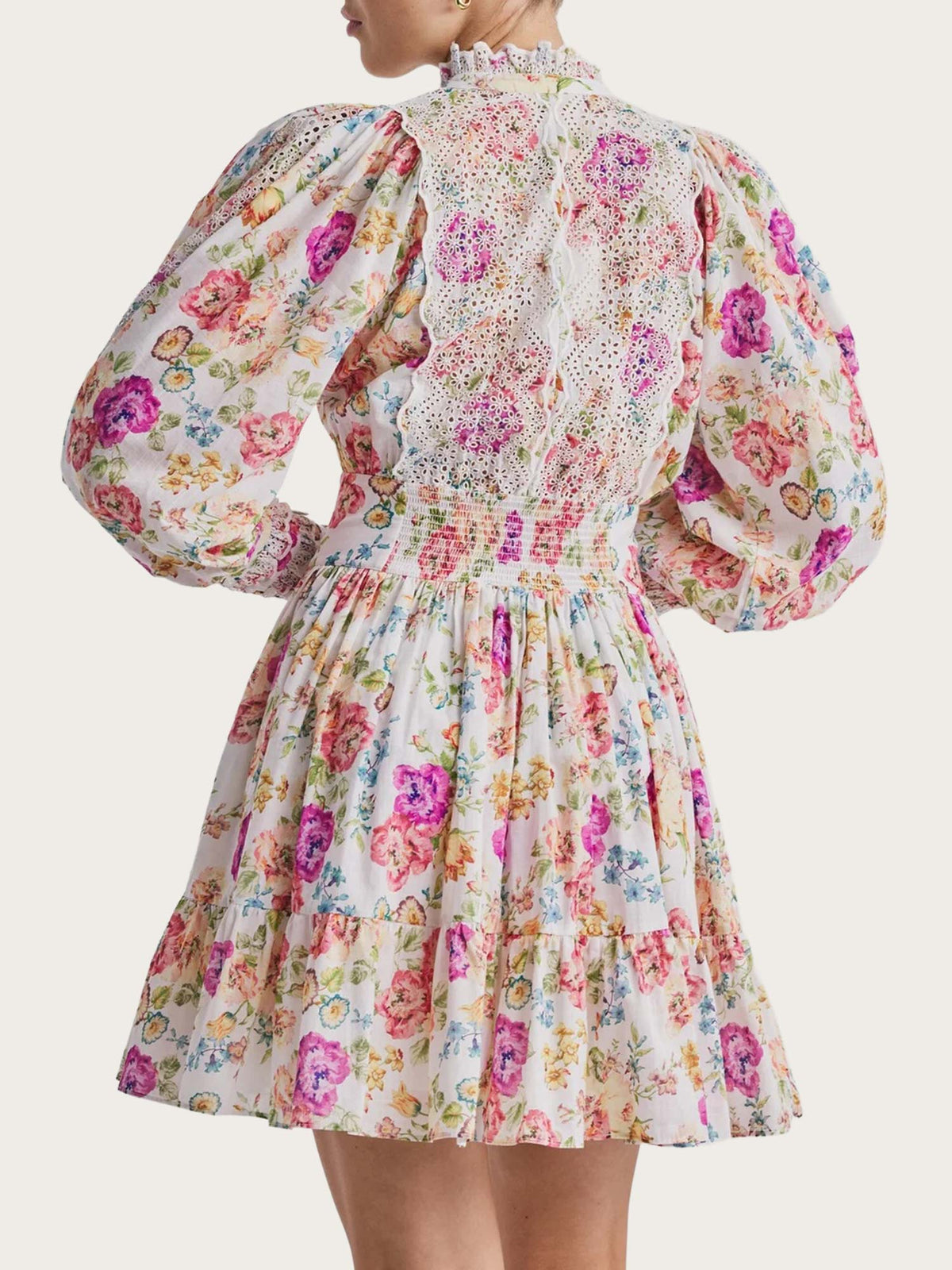 Cotton Slub Mini Dress - Flora