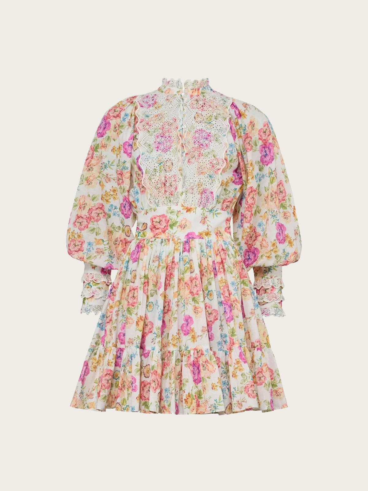 Cotton Slub Mini Dress - Flora