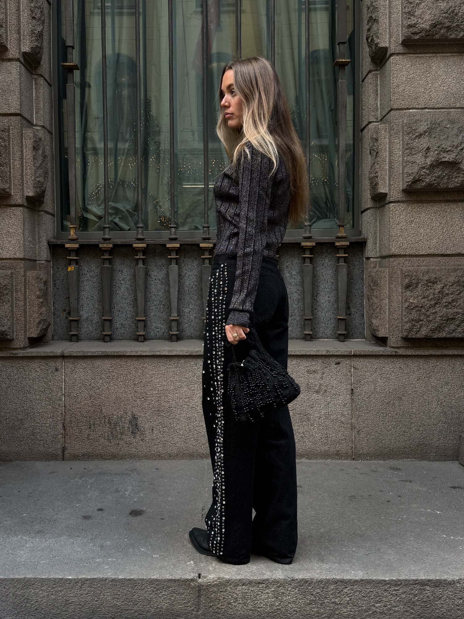 Lee HW Wide Jeans - Black