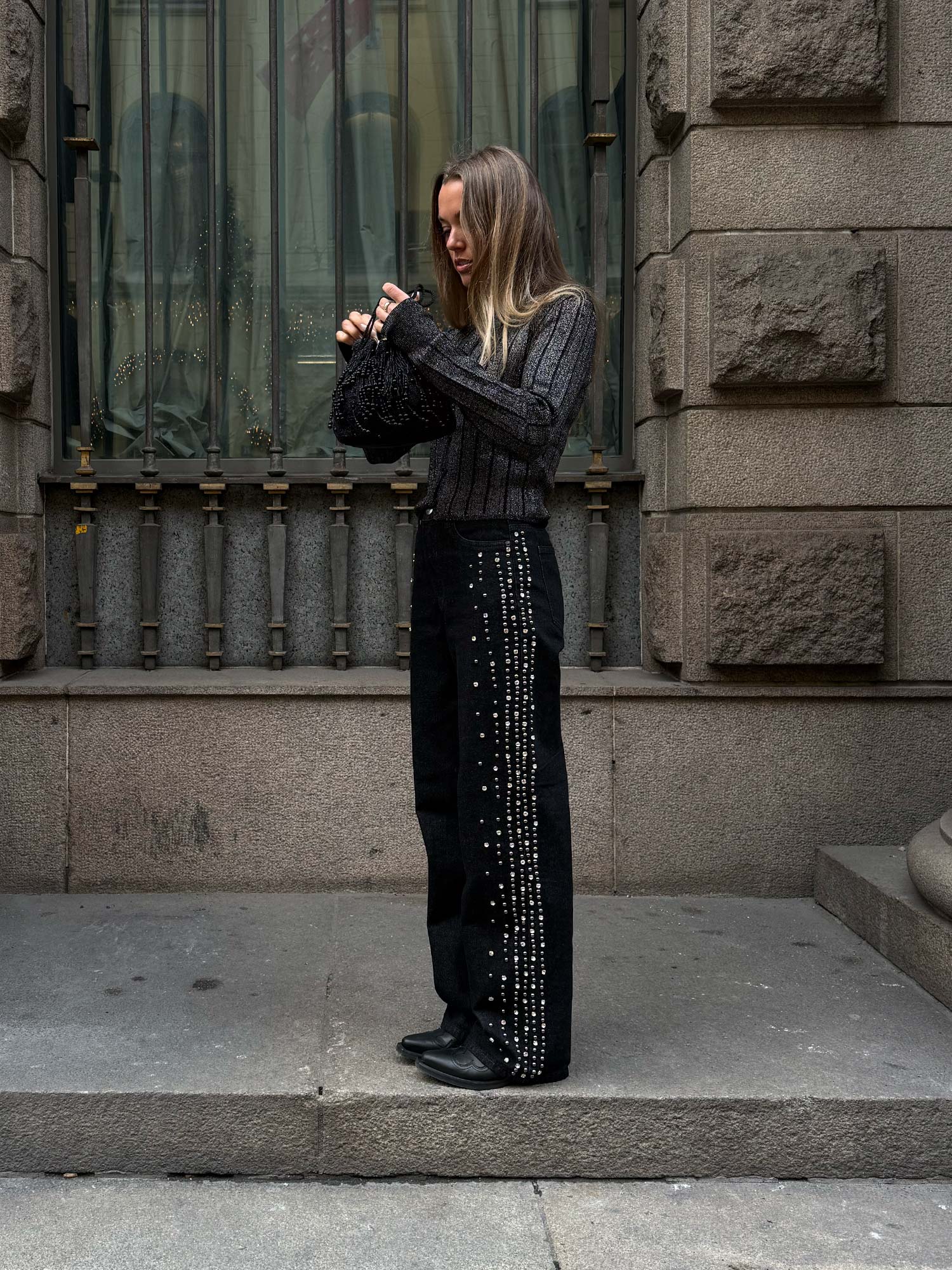 Lee HW Wide Jeans - Black