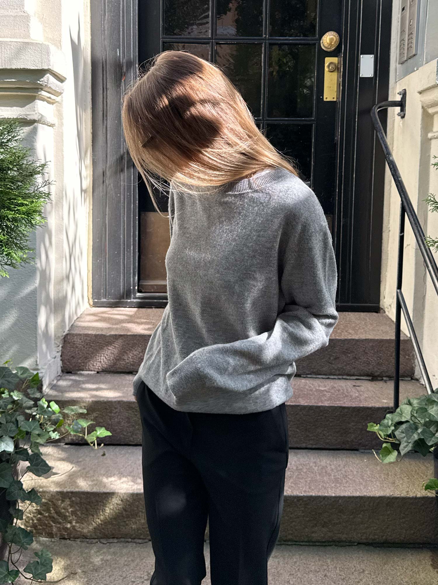 Knitted Crewneck Sweater - Vintage Grey