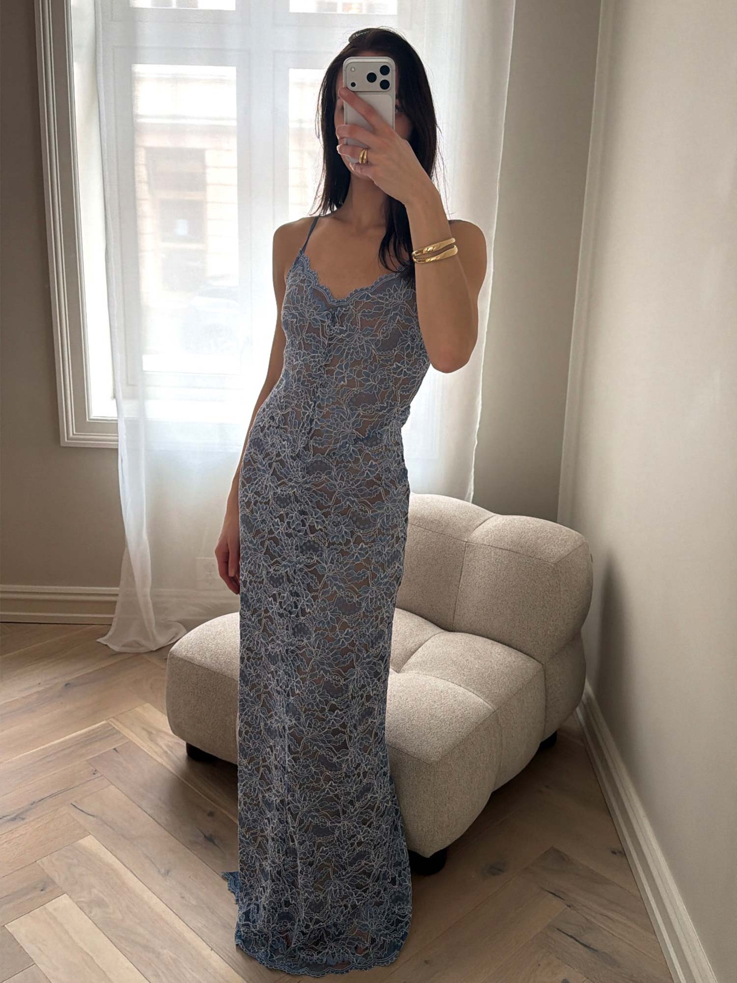 Paris Dress - Sheer Blue