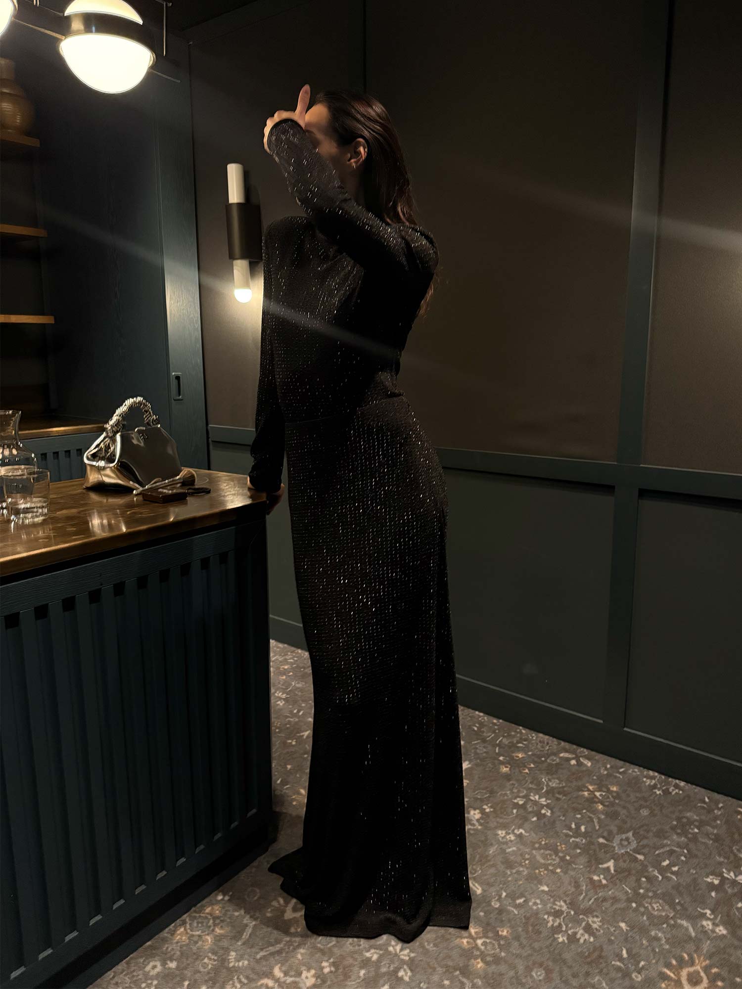 Luxe Sequin Skirt - Black