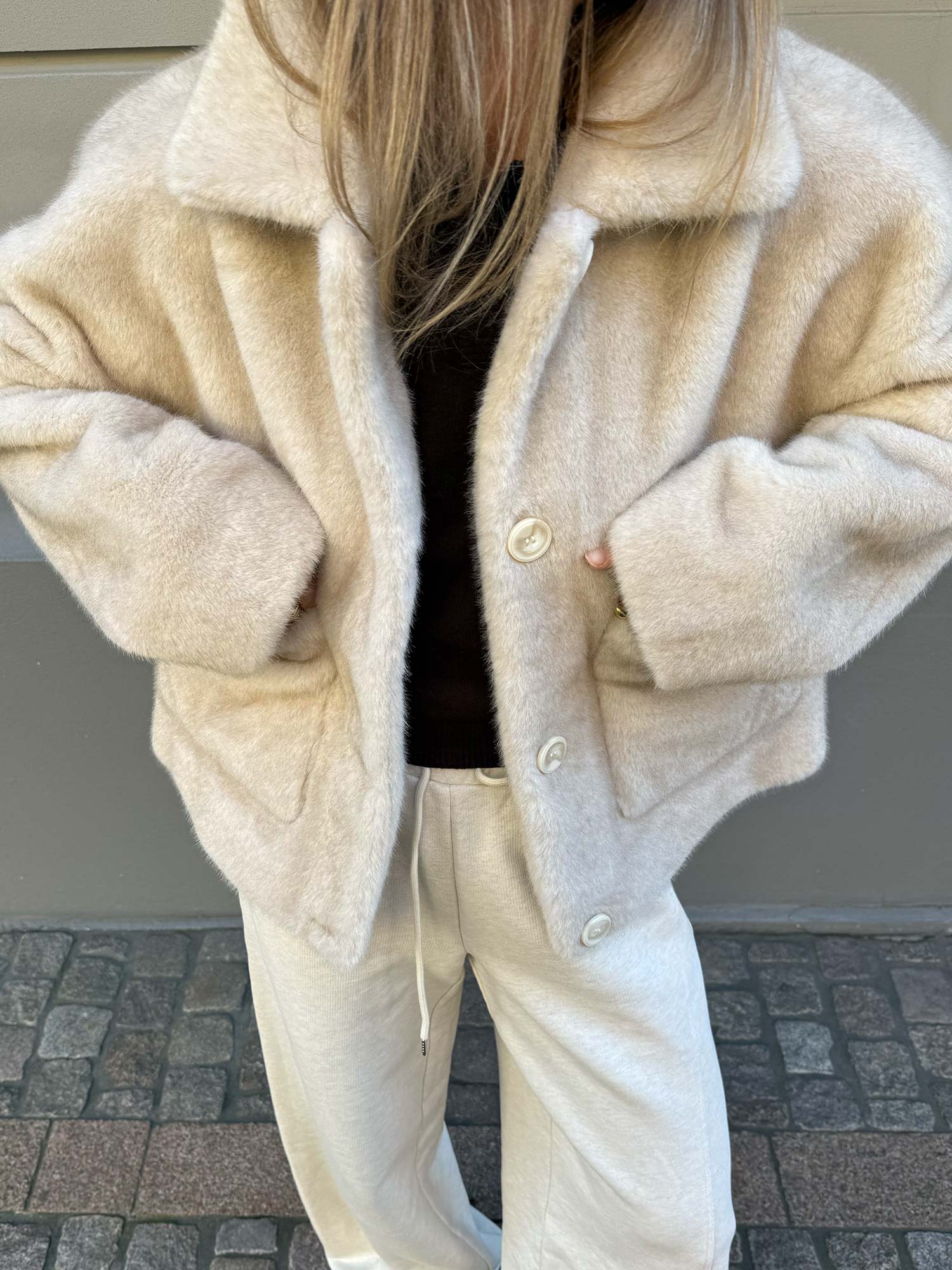 Faje Faux Mink - Beige