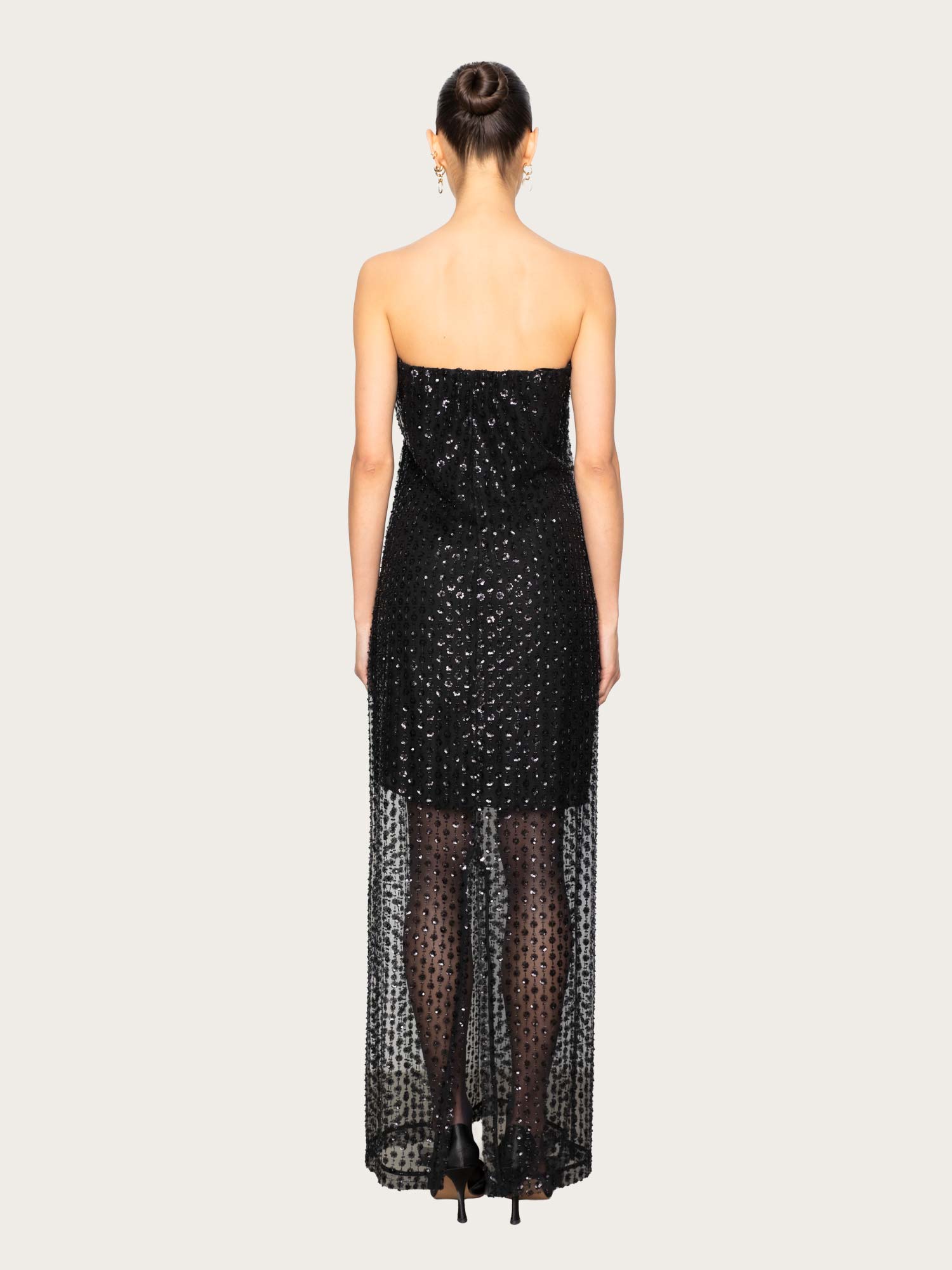 Giovanna Beaded Dress - Black