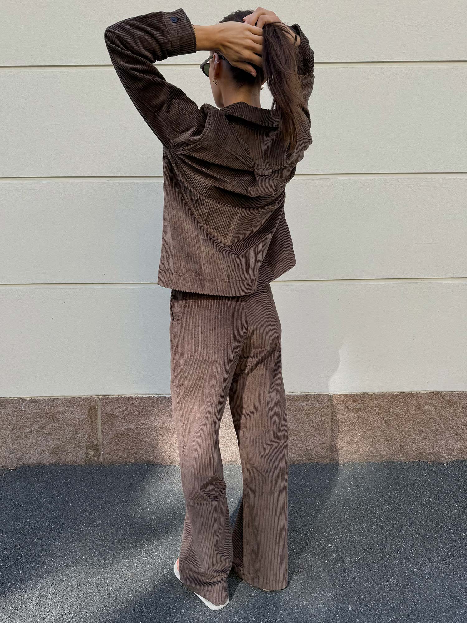 Pretty Cord Carly Pants - Demitasse