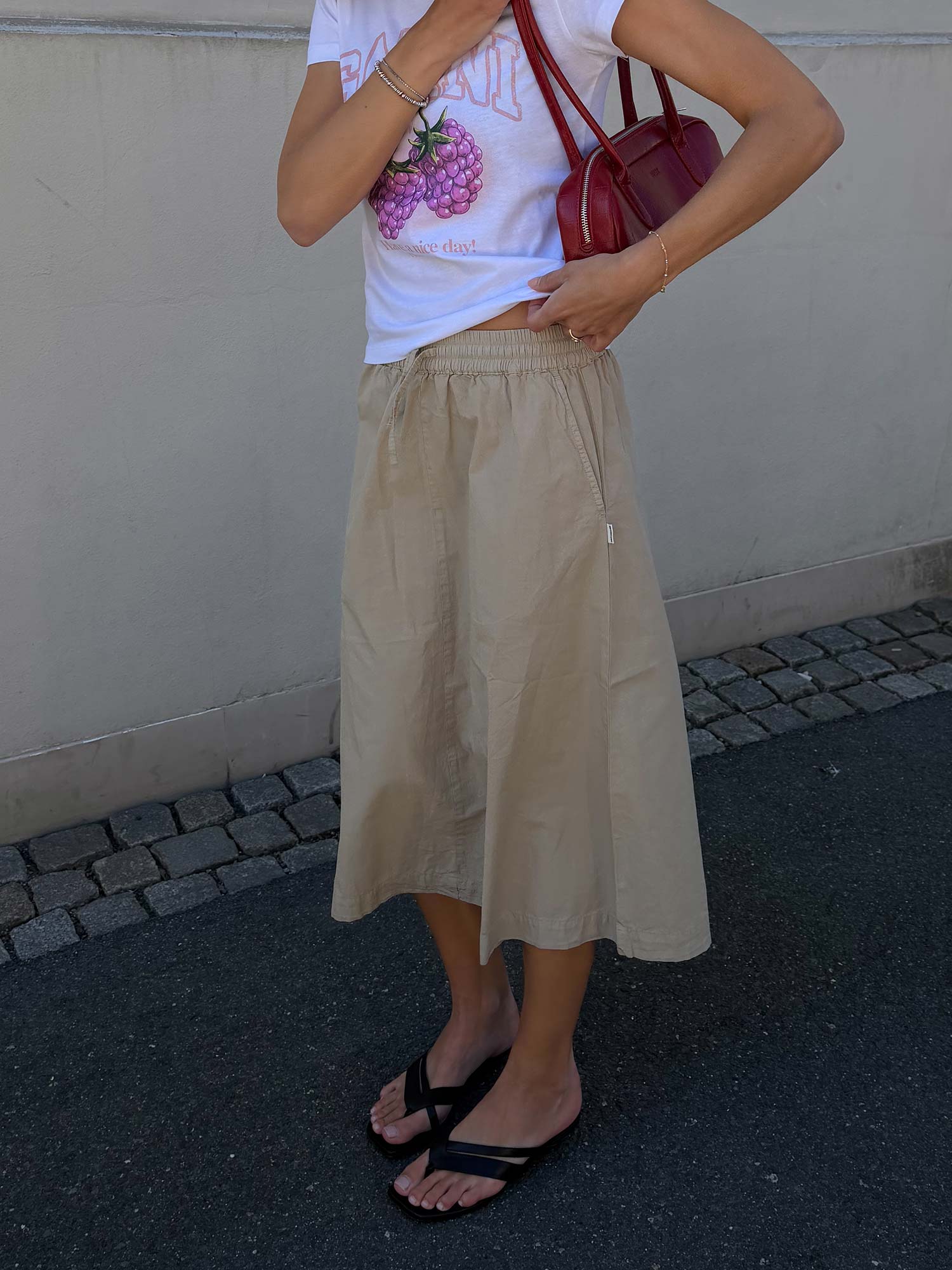 Dyed Weave Luni Skirt - Plaza Taupe