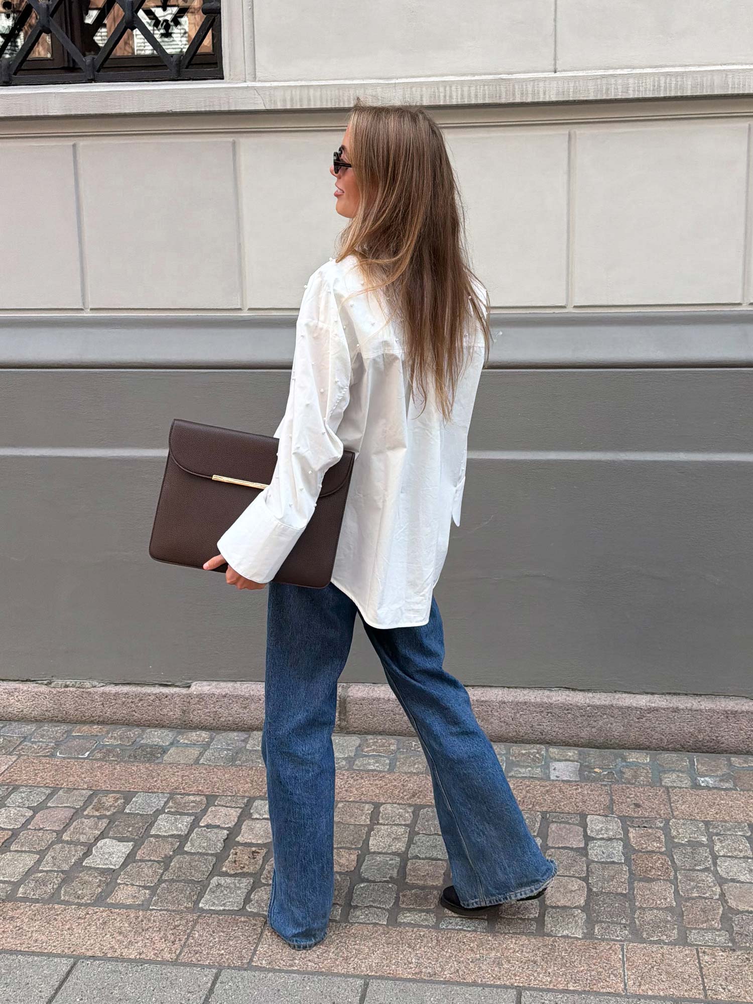 Nell Pearl Shirt - White