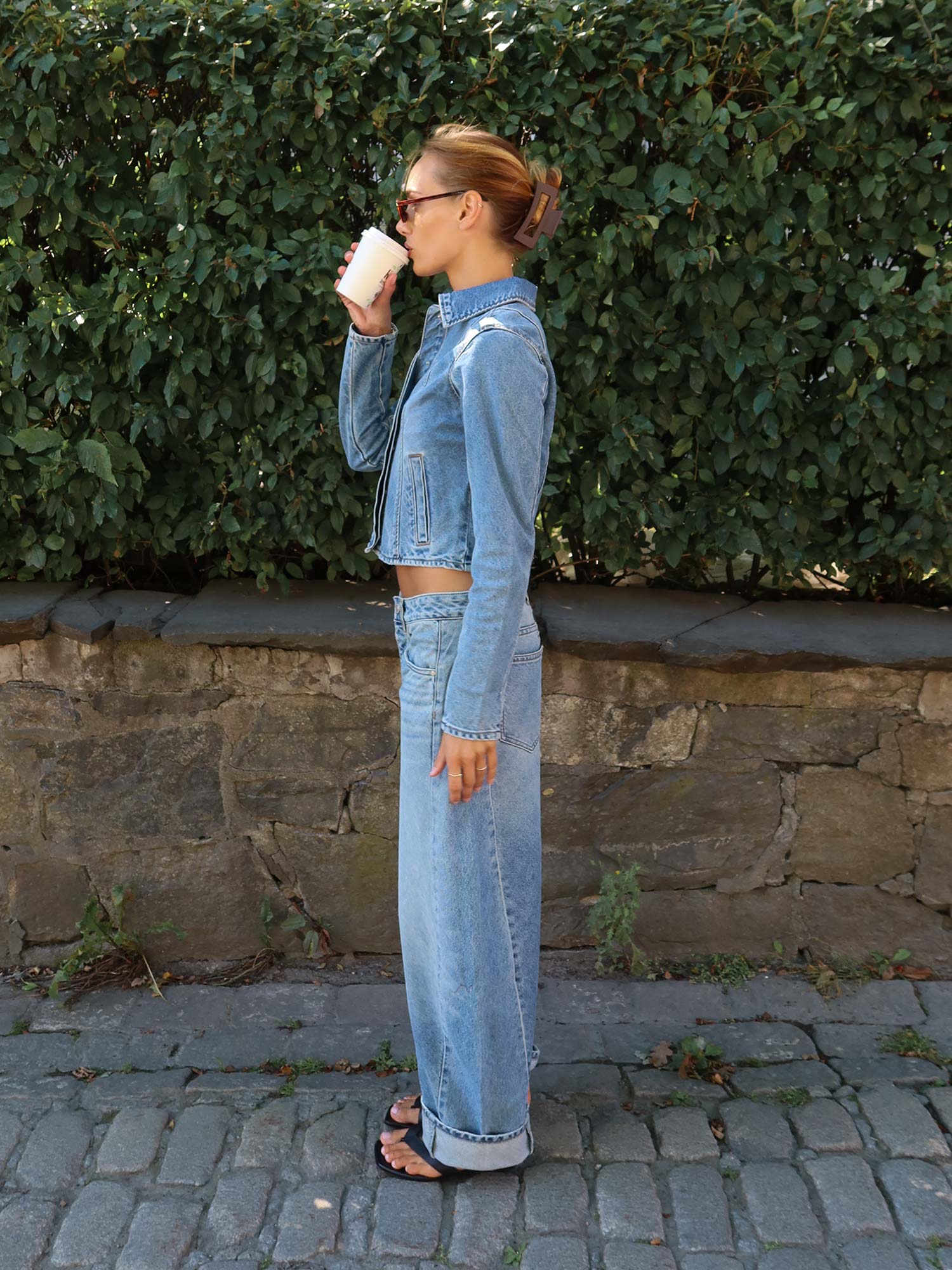 Bias Cut Denim Jacket