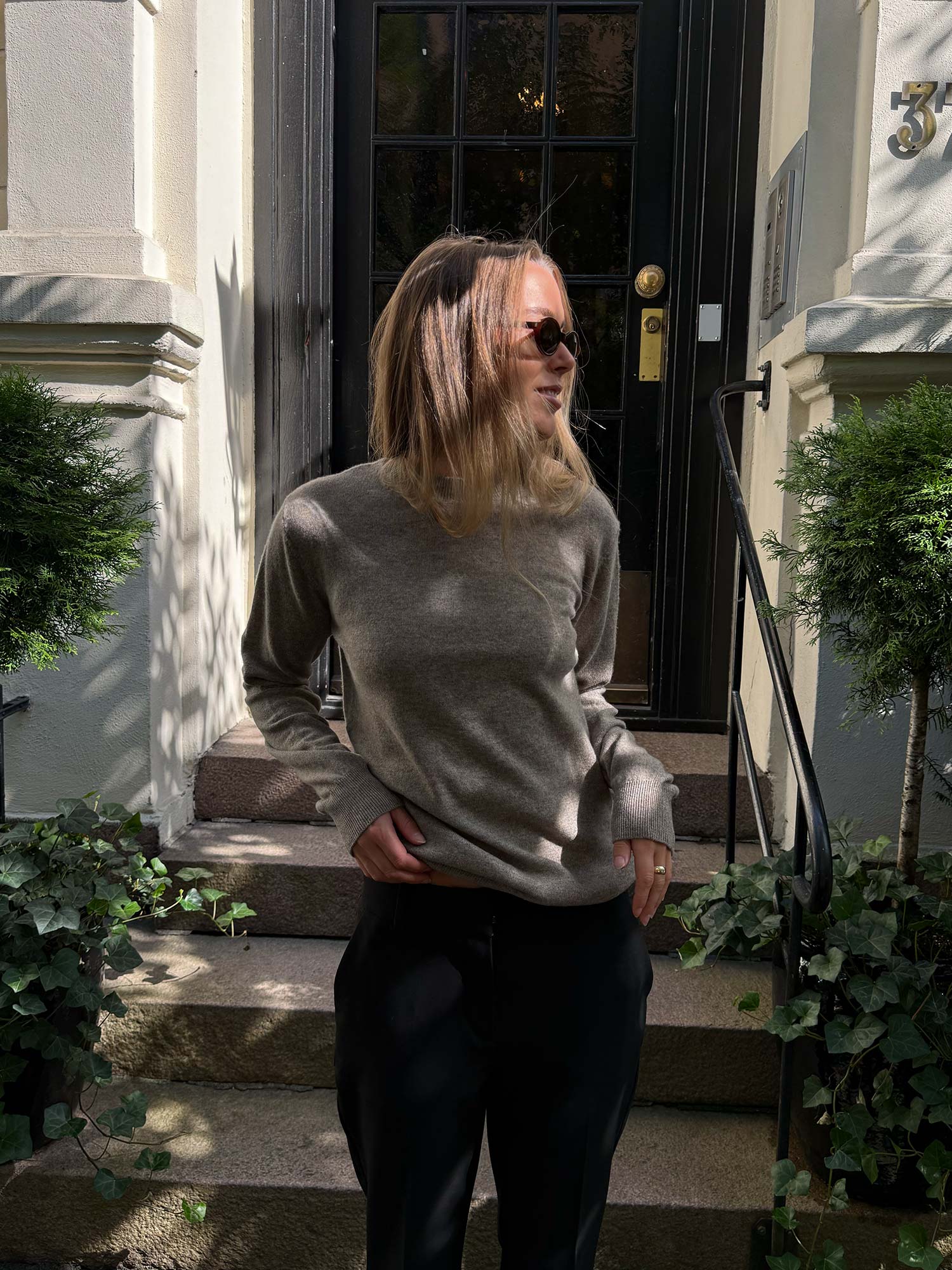 Knitted Crewneck Sweater - Pecan
