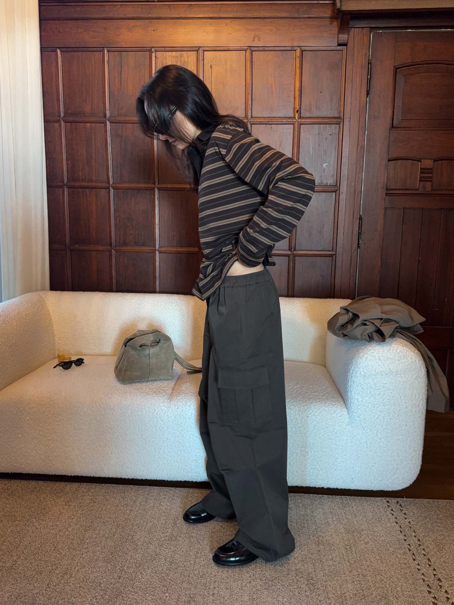 Enkulla LS Polo ST - Olive Torte Stripe