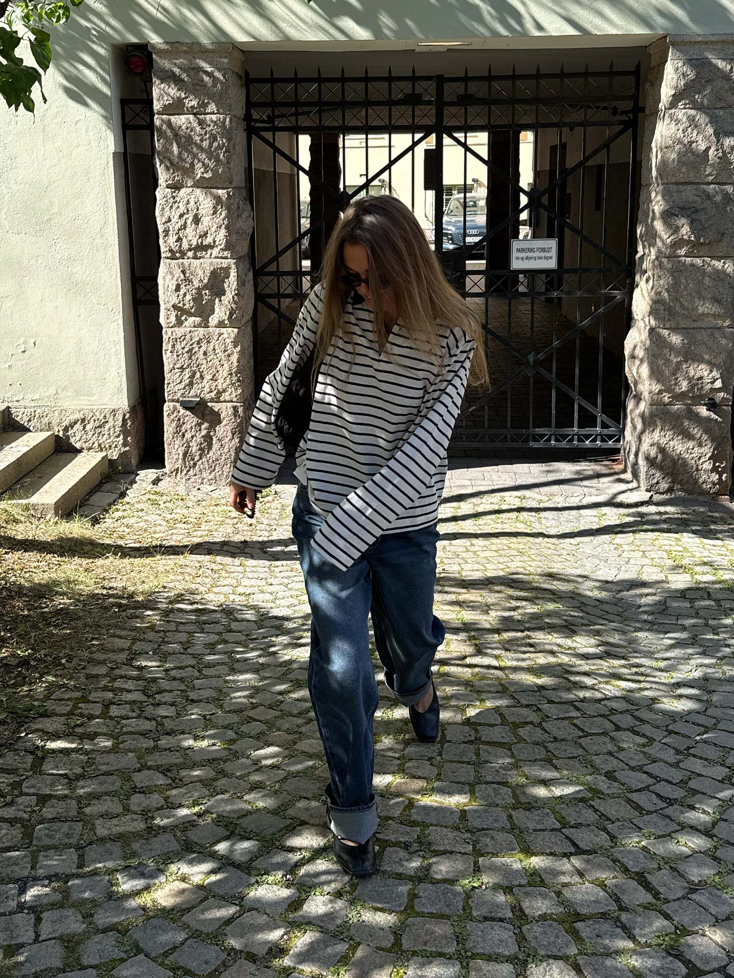 Pablo Jessie Polo Tee LS - Vanilla Ice/Black