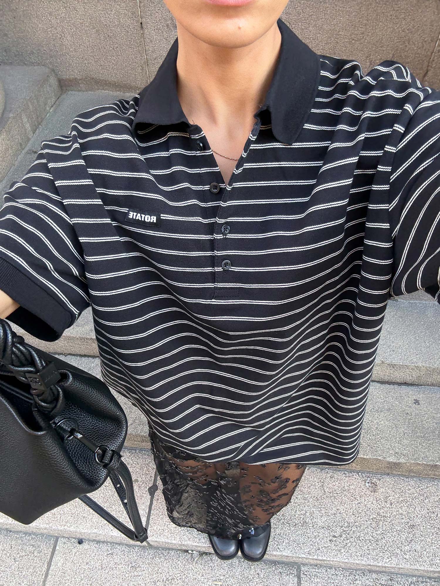 Pique Shortsleeve Polo - Black Comb