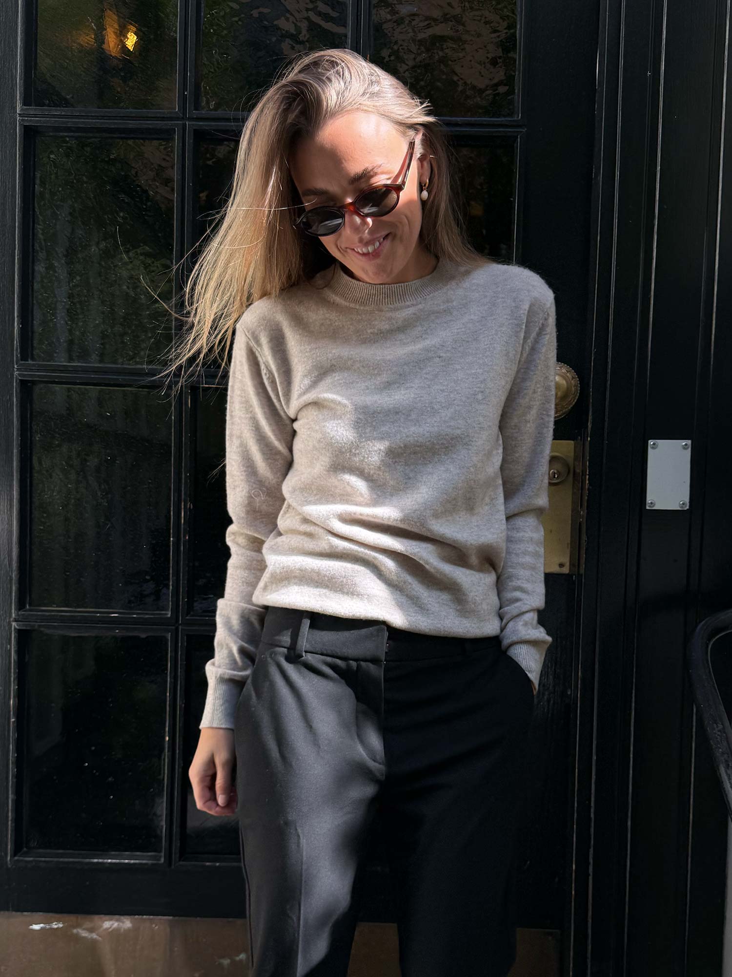 Knitted Crewneck Sweater - Porridge