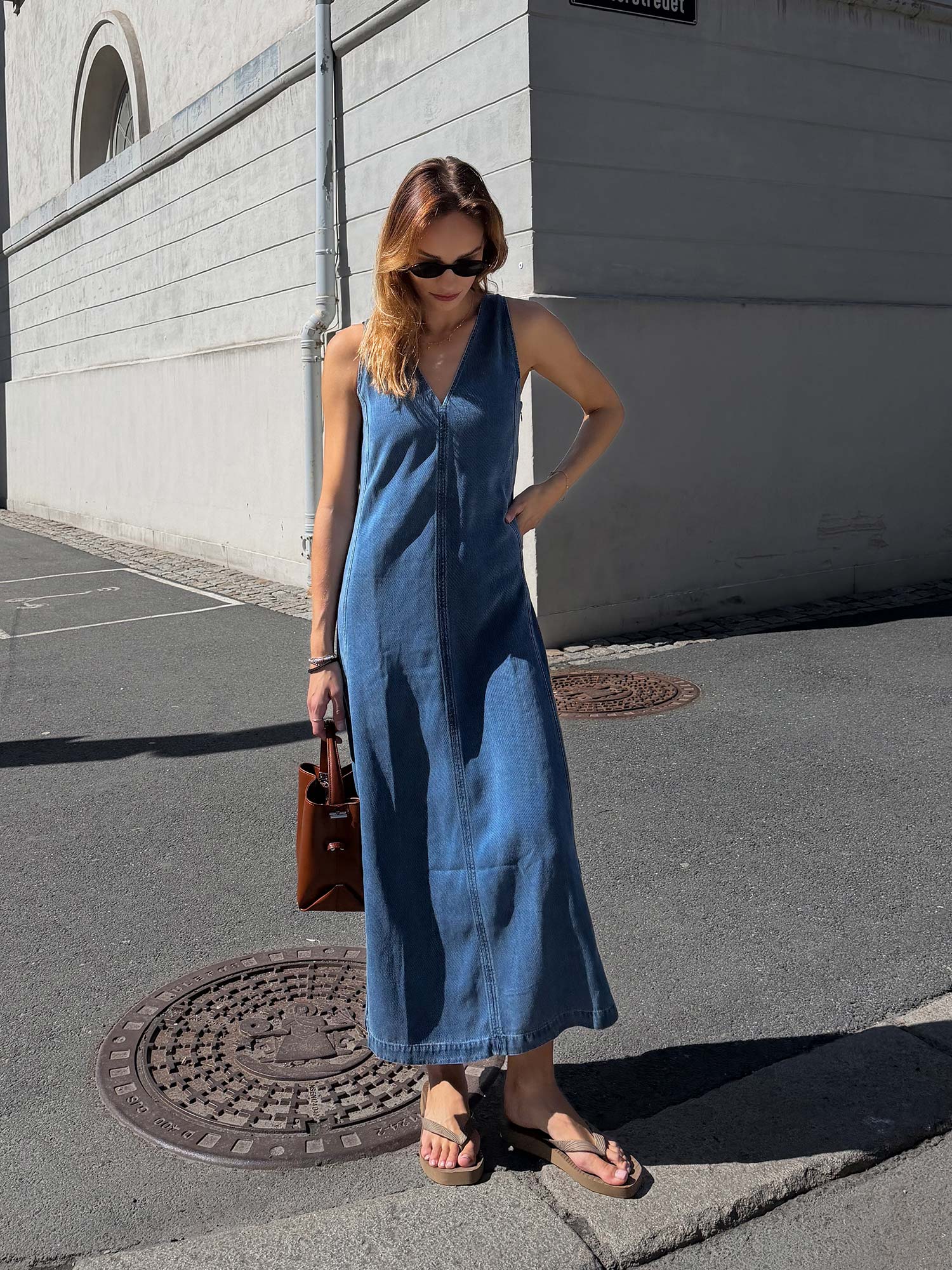 Saskylar Dress - Medium Denim Blue