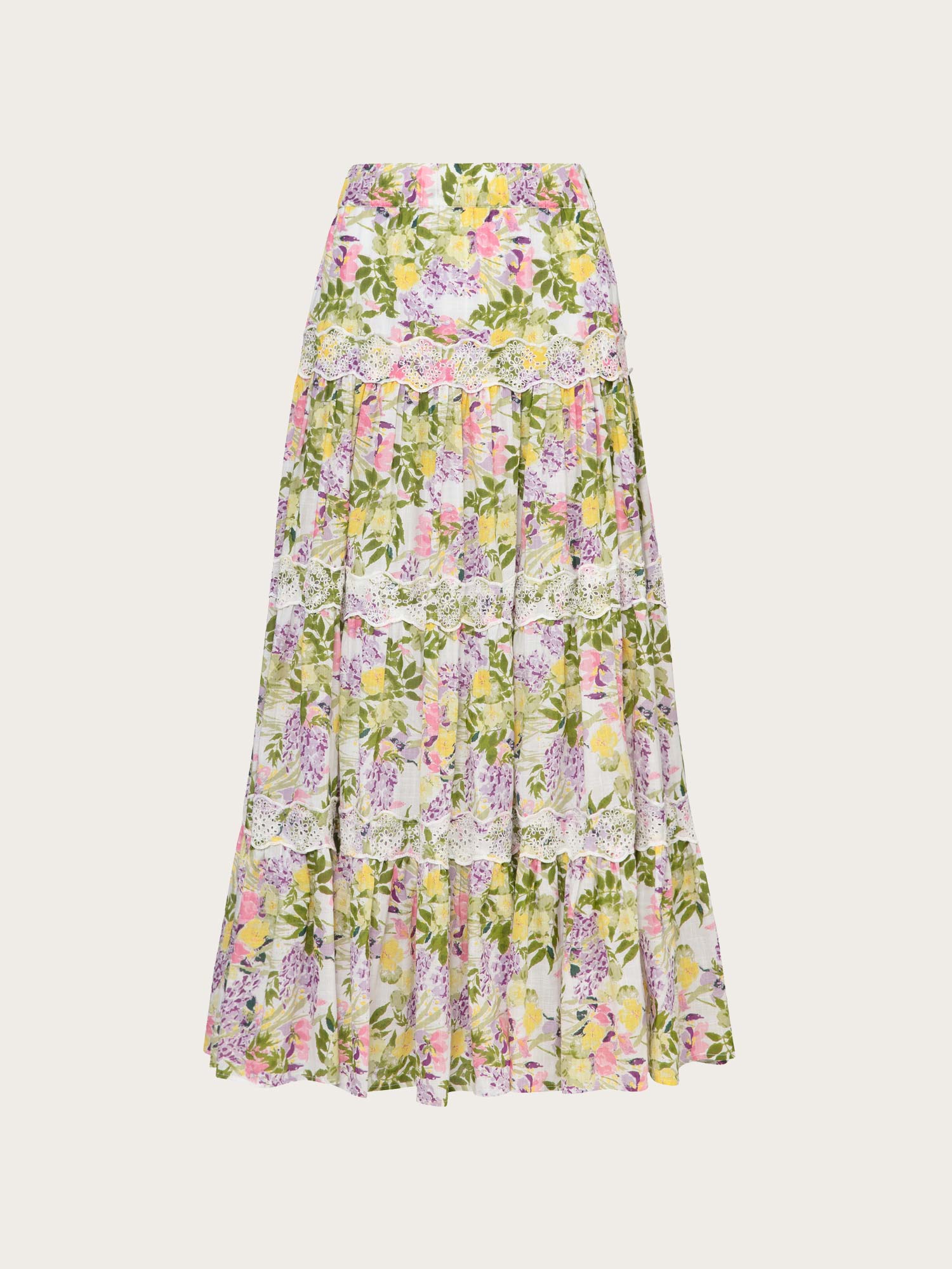 Cotton Slub Skirt - Summer Lilacs
