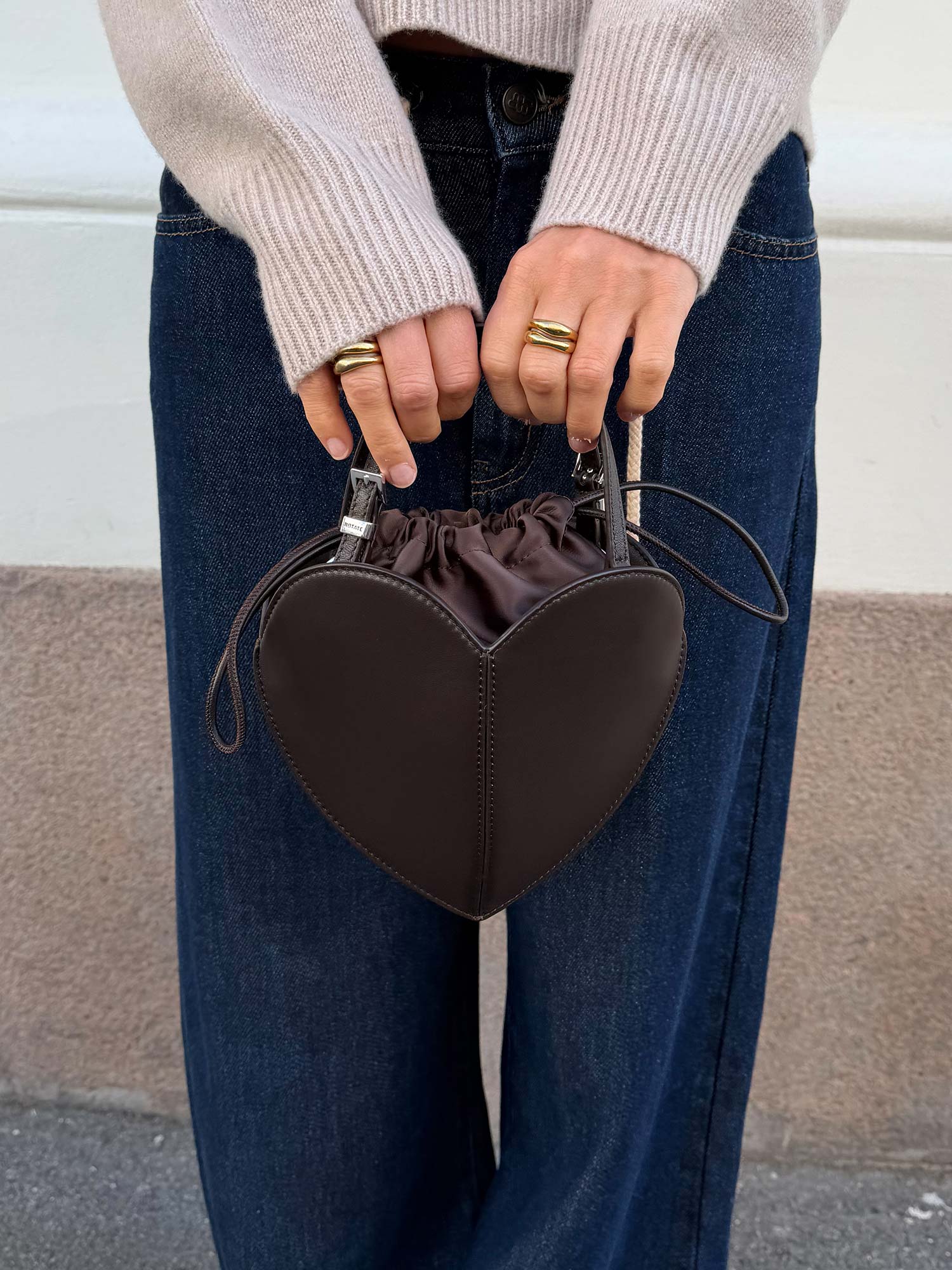 Leather Heart Bag - Molé