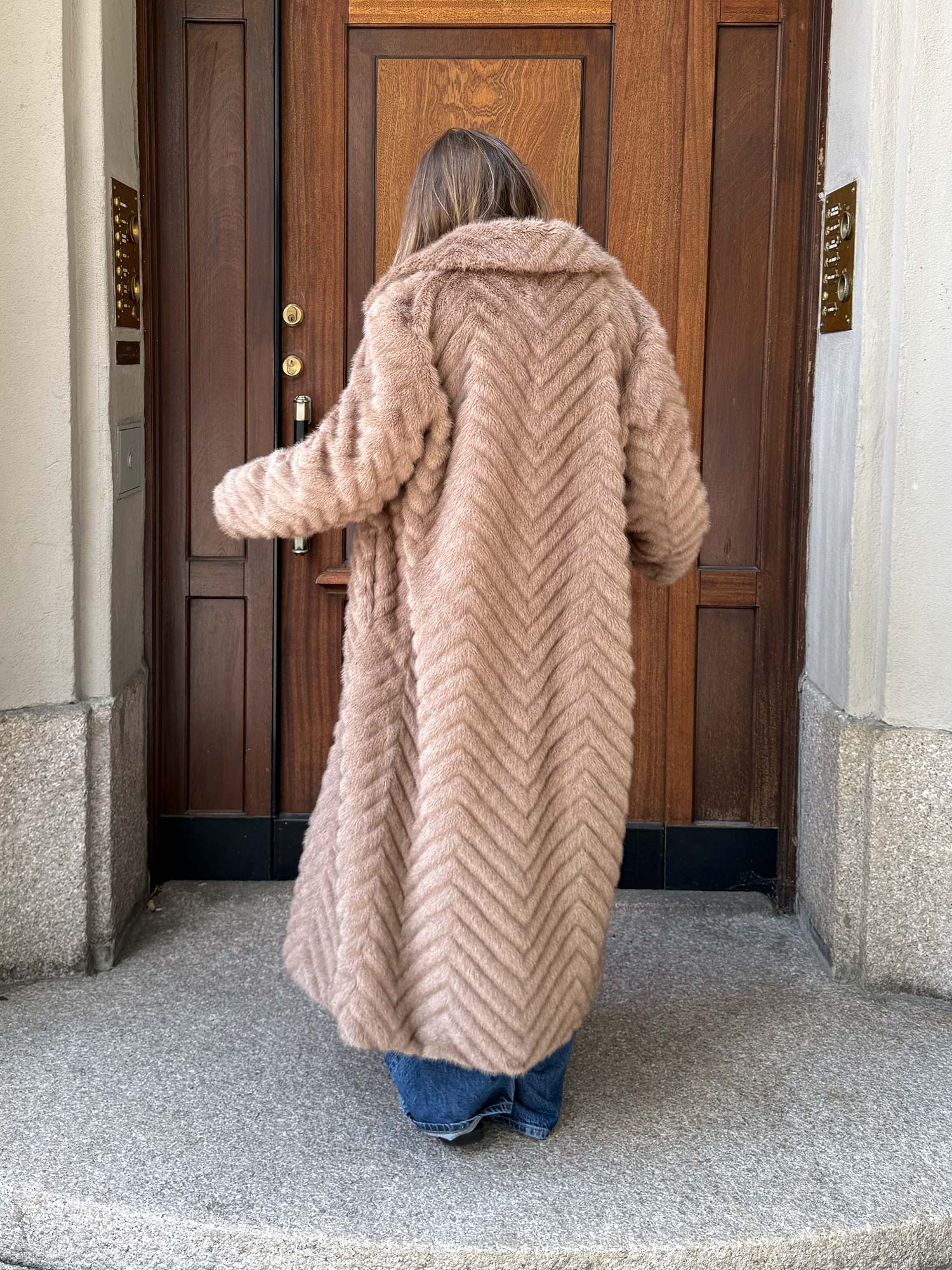 ScarletFaux Mink Zigzag - Camel