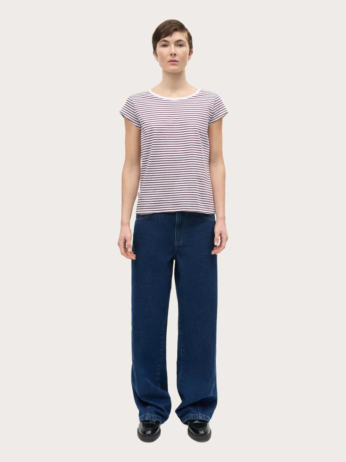 Fine Jersey Stripe Teasy Tee - Winetasting