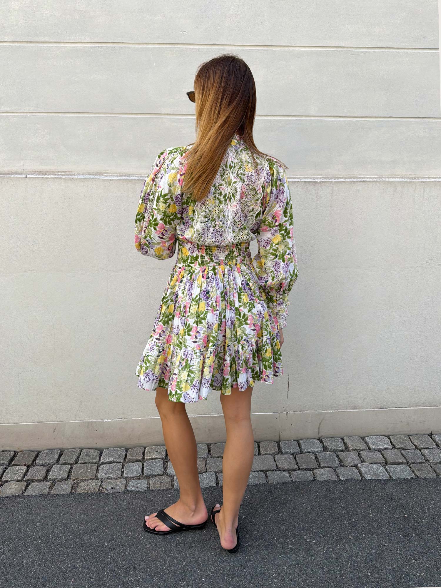 Cotton Slub Mini Dress - Summer Lilacs