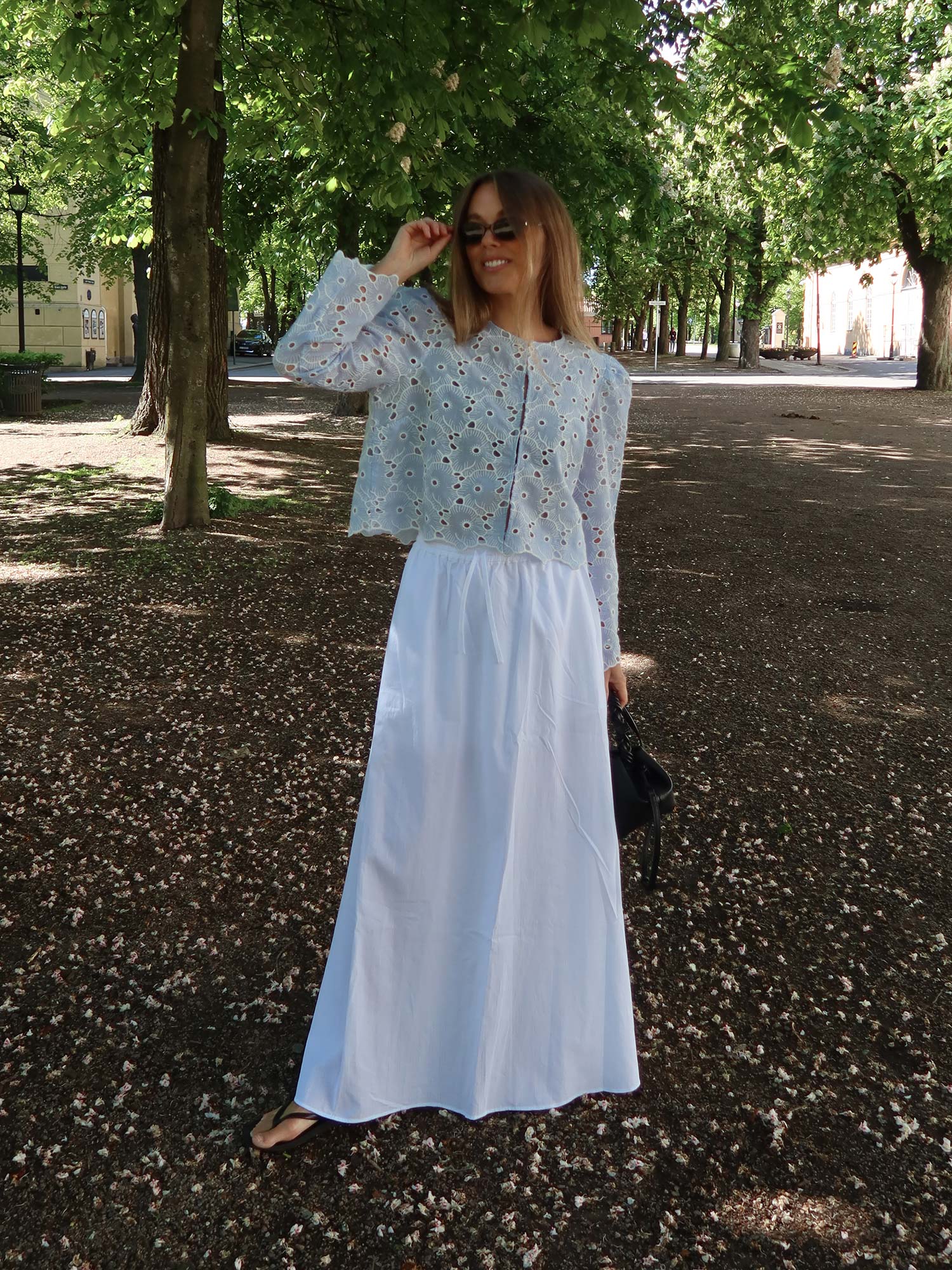 Satina Maxi Skirt - White