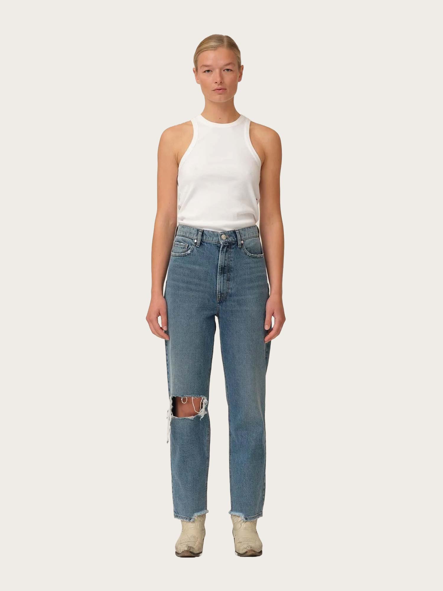 Ewa HW Jeans Distrupted - Rodeo