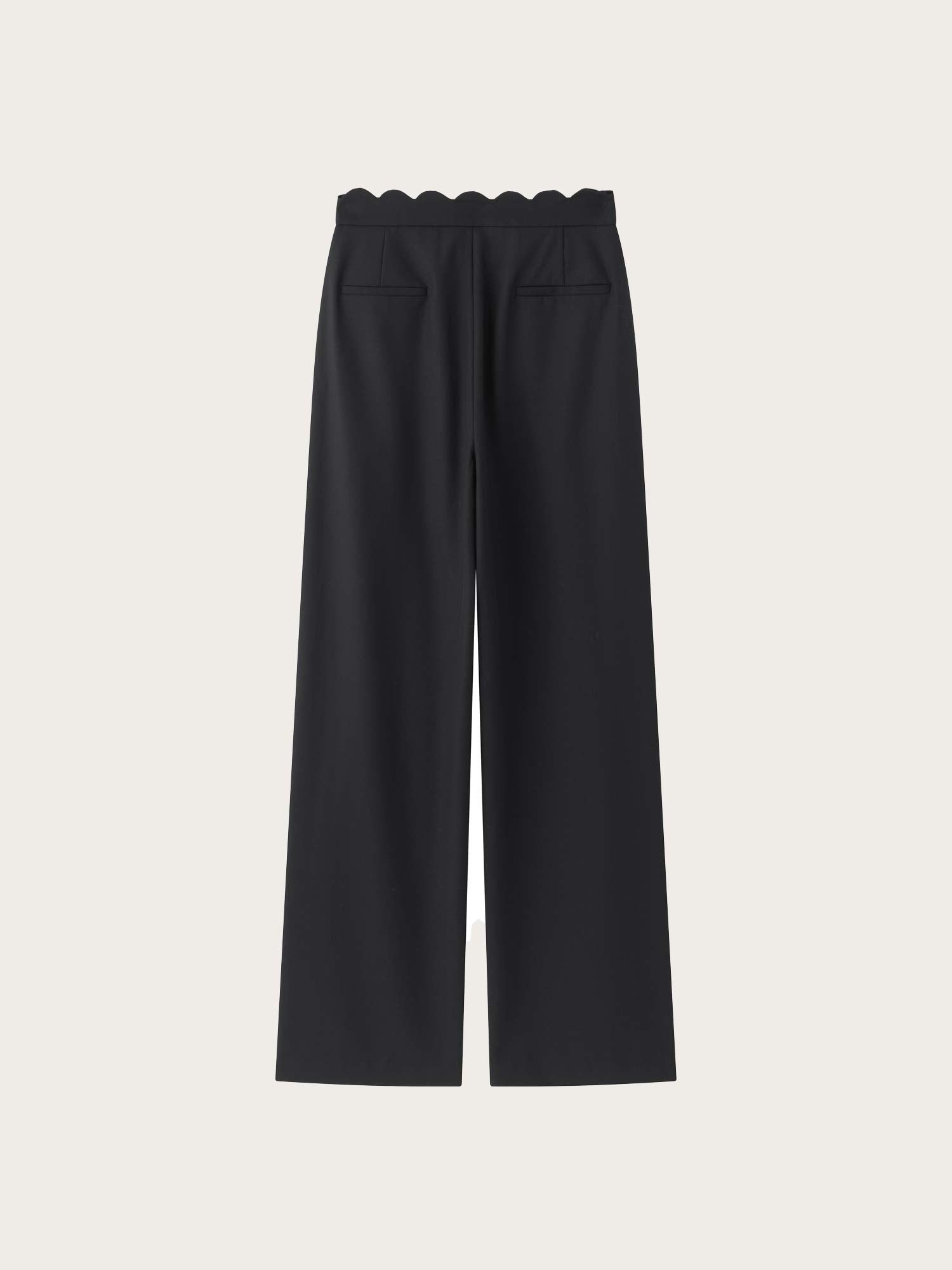 Venus Wave Wool Trousers - Black