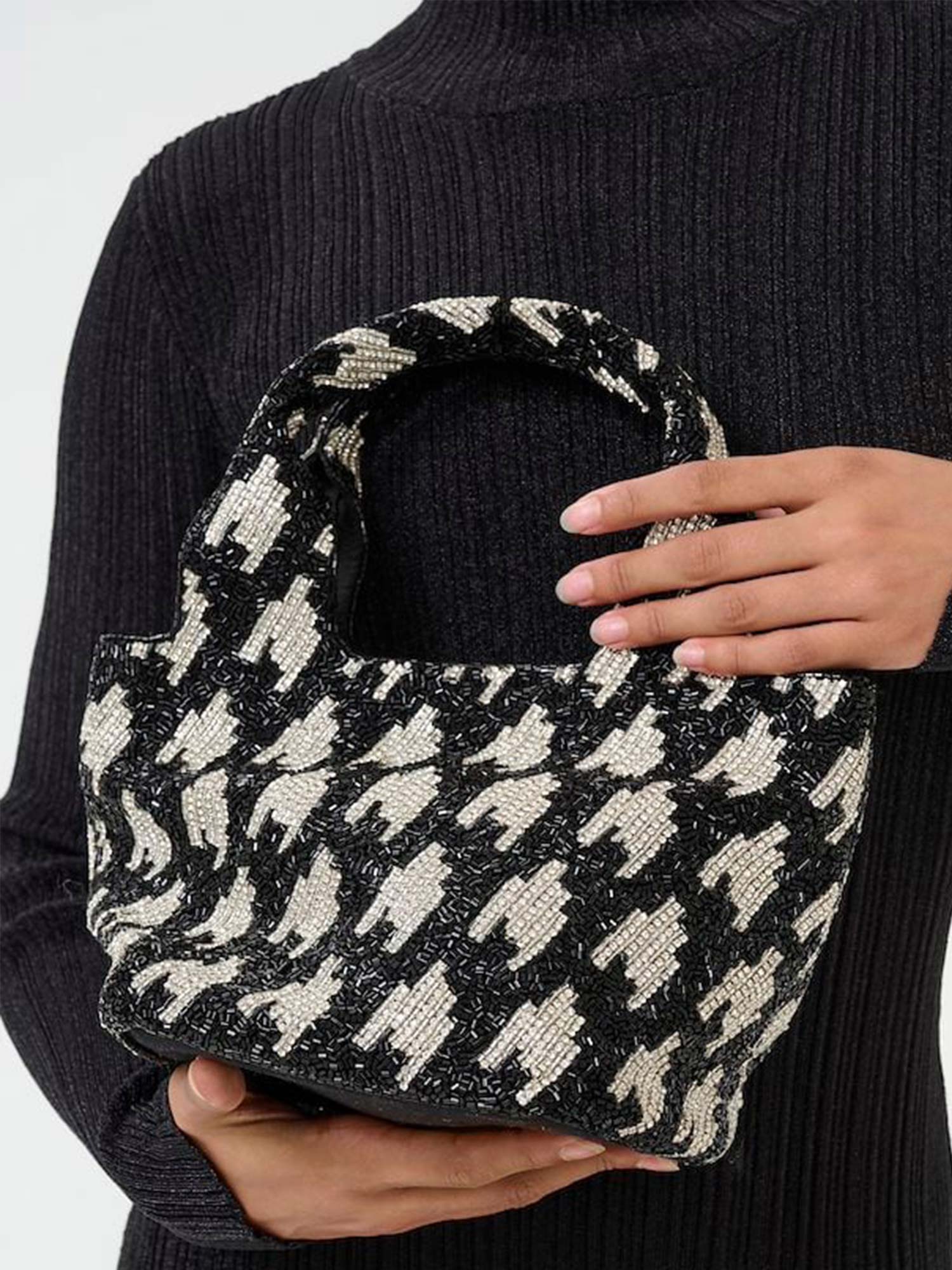 Rhinna Bag - Black/Silver Glitter