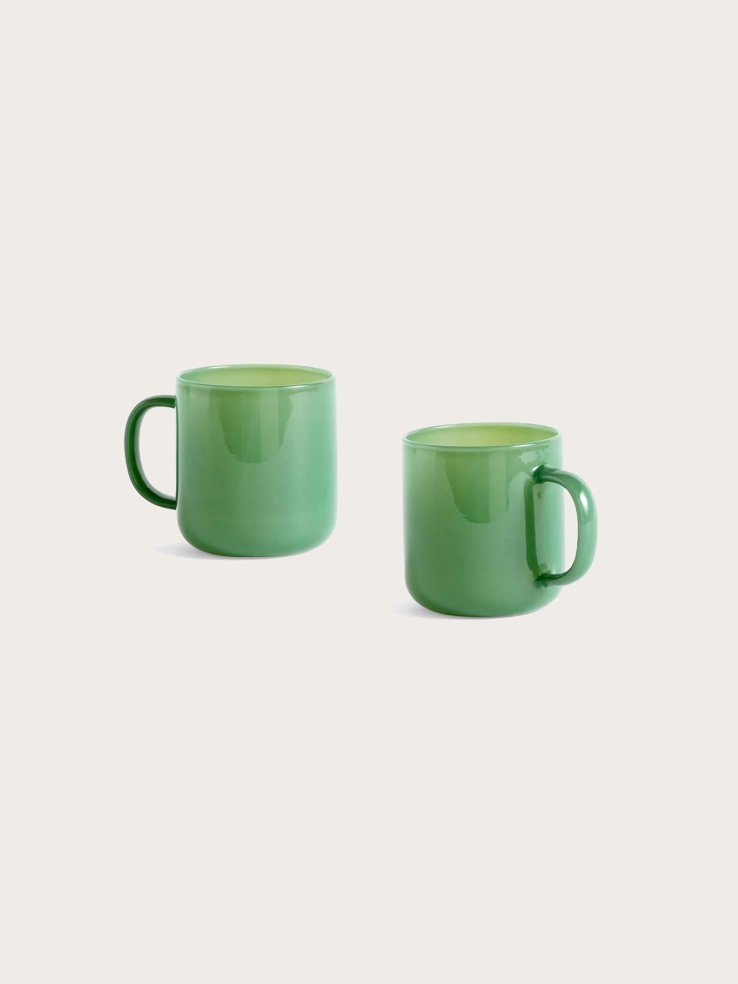 Borosilicate Mug Set of 2 - Jade Green