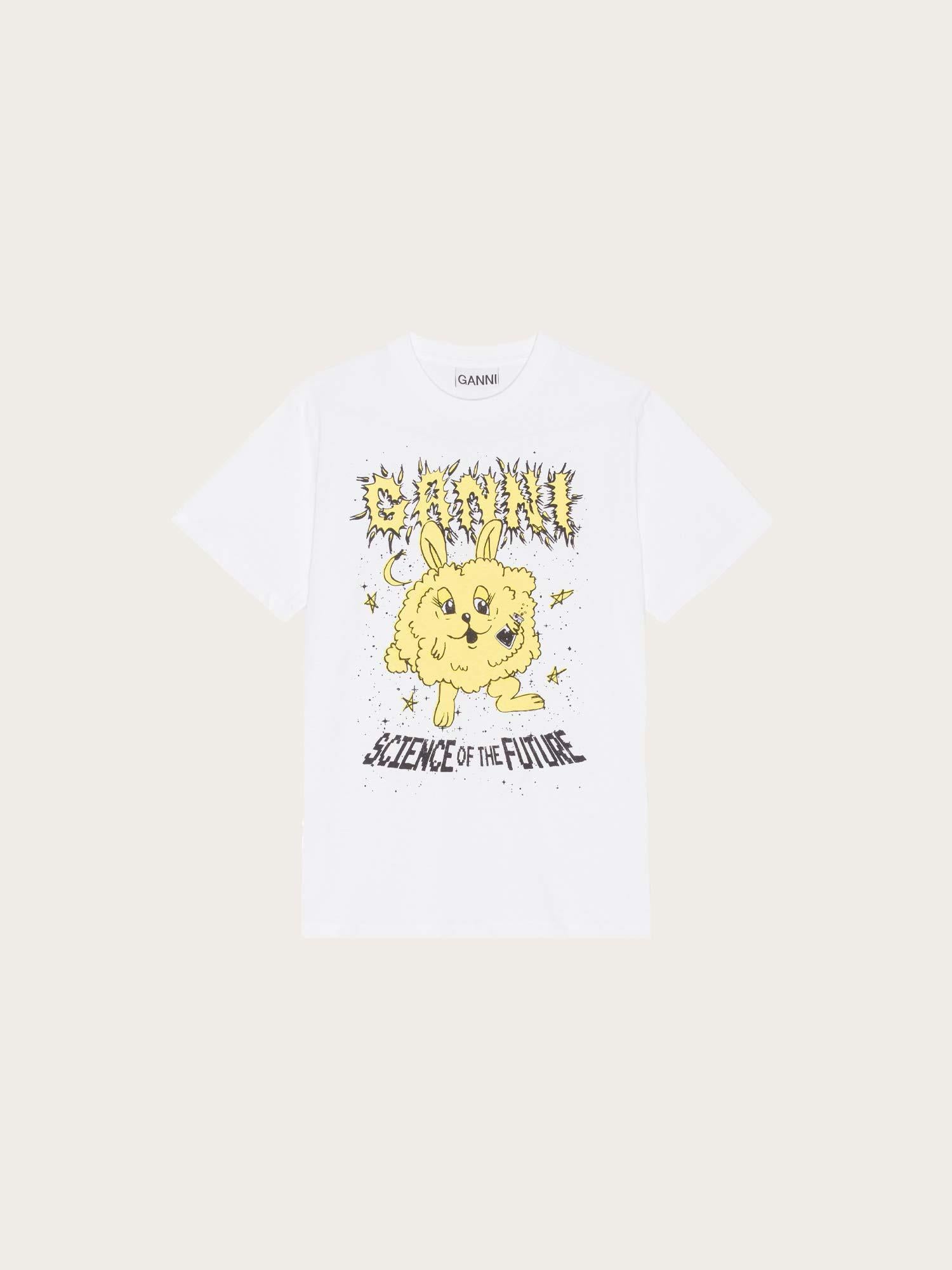 T3637 Basic Jersey Yellow Bunny Relaxed T-shirt - Bright White