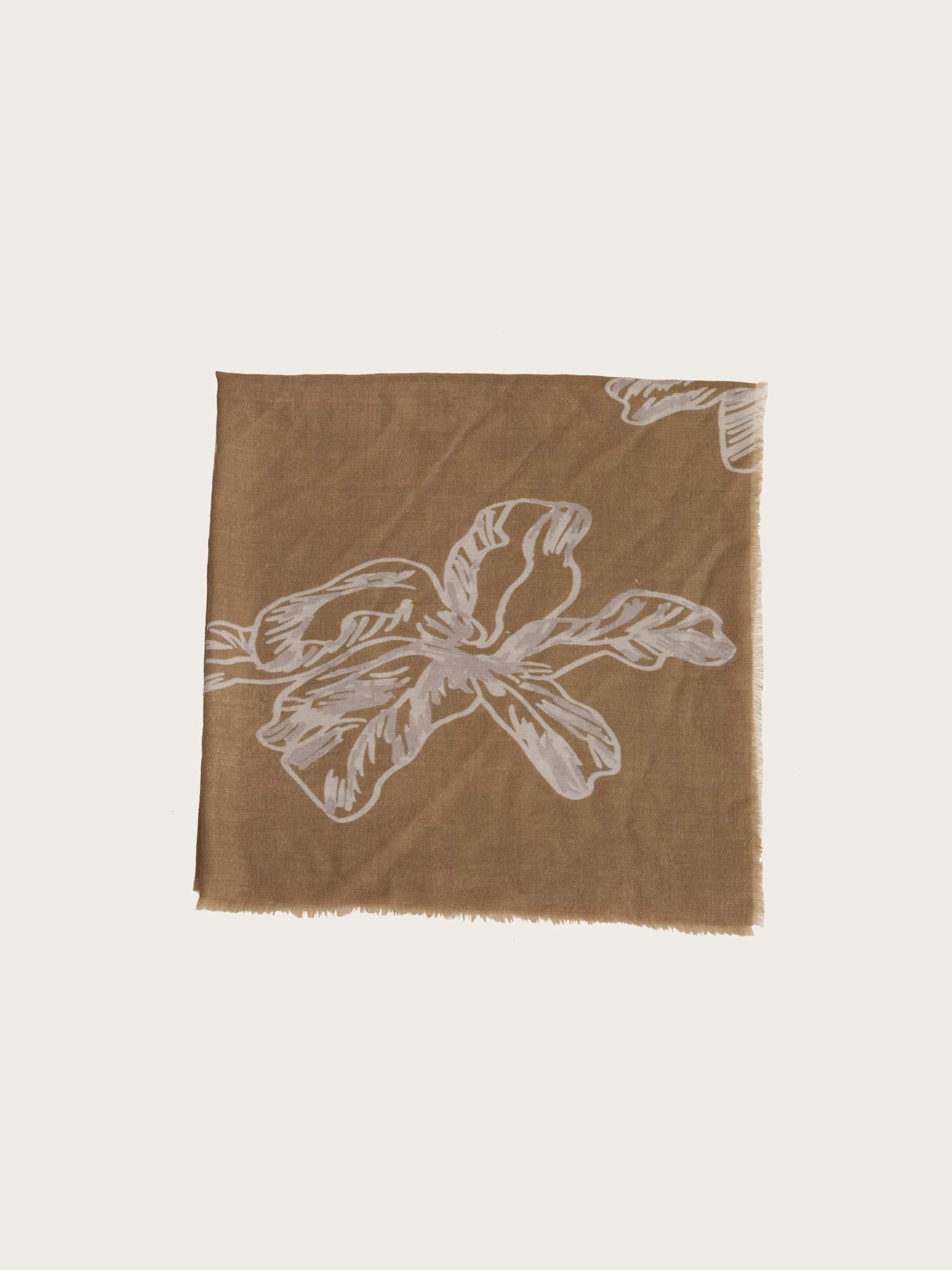 Agra Scarf - Taupe Bell Print