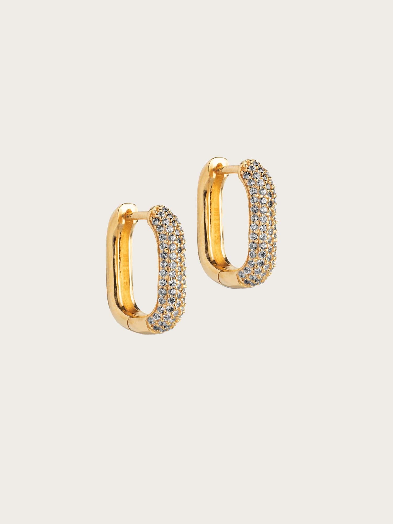Hoops Sparkling Square 15mm - Gold