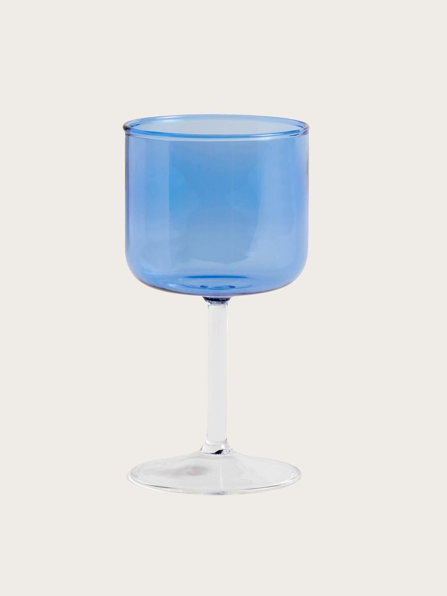 Tint Wine Glass - Set of 2 - Blue and Clear