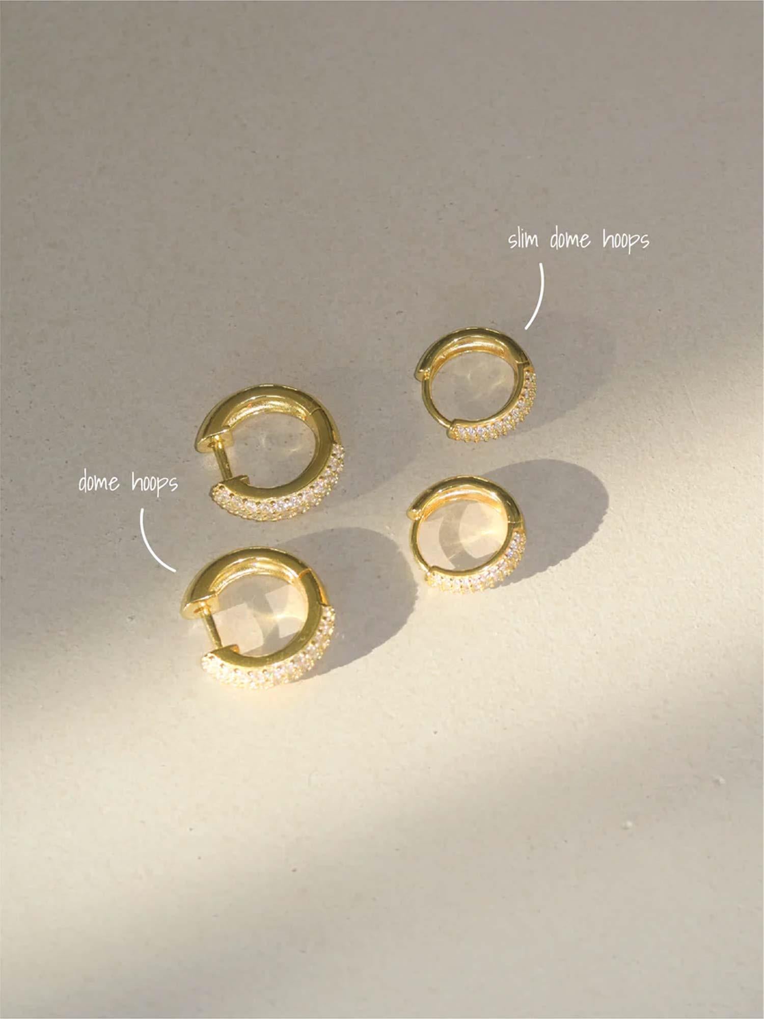Slim Dome Hoops - Gold