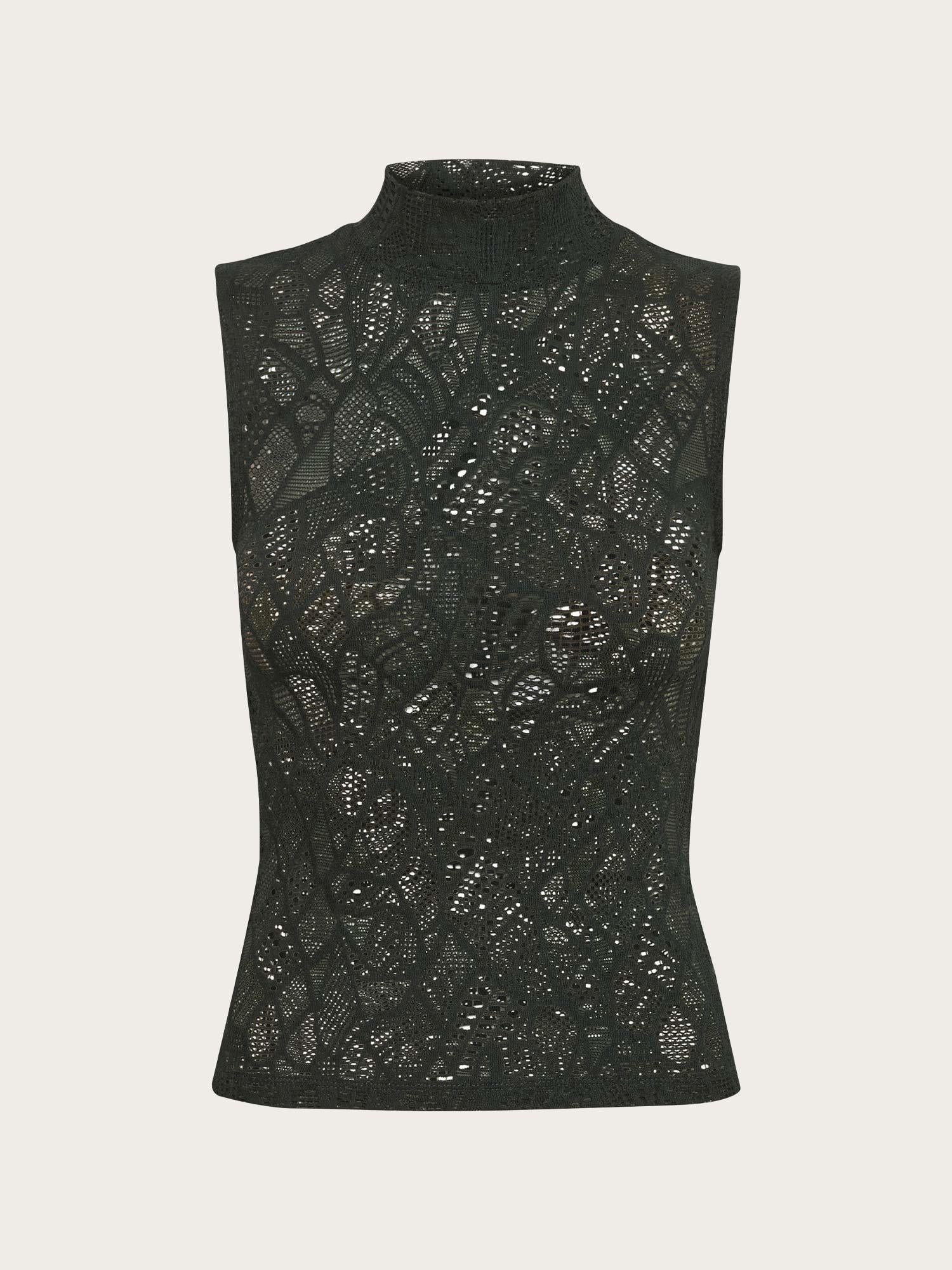 Hilma Lace Tank Top - Jet Set