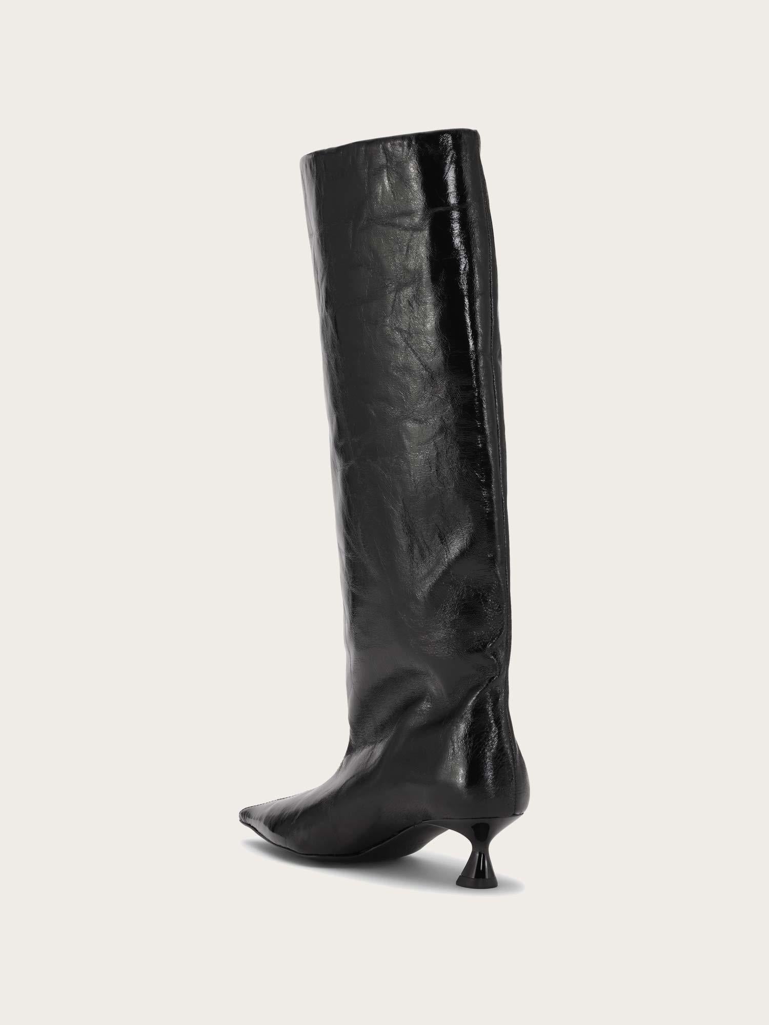 S2213 Soft Slouchy High Shaft Boot Naplack - Black